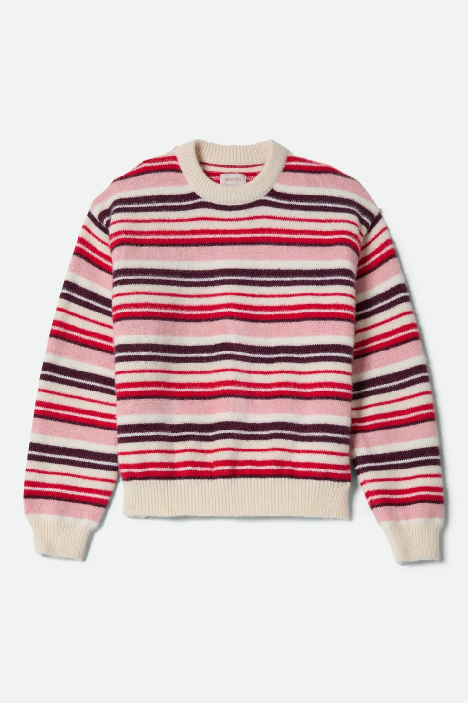 brixton-cozy-crew-sweater-multi-stripe-strickpullover image 1