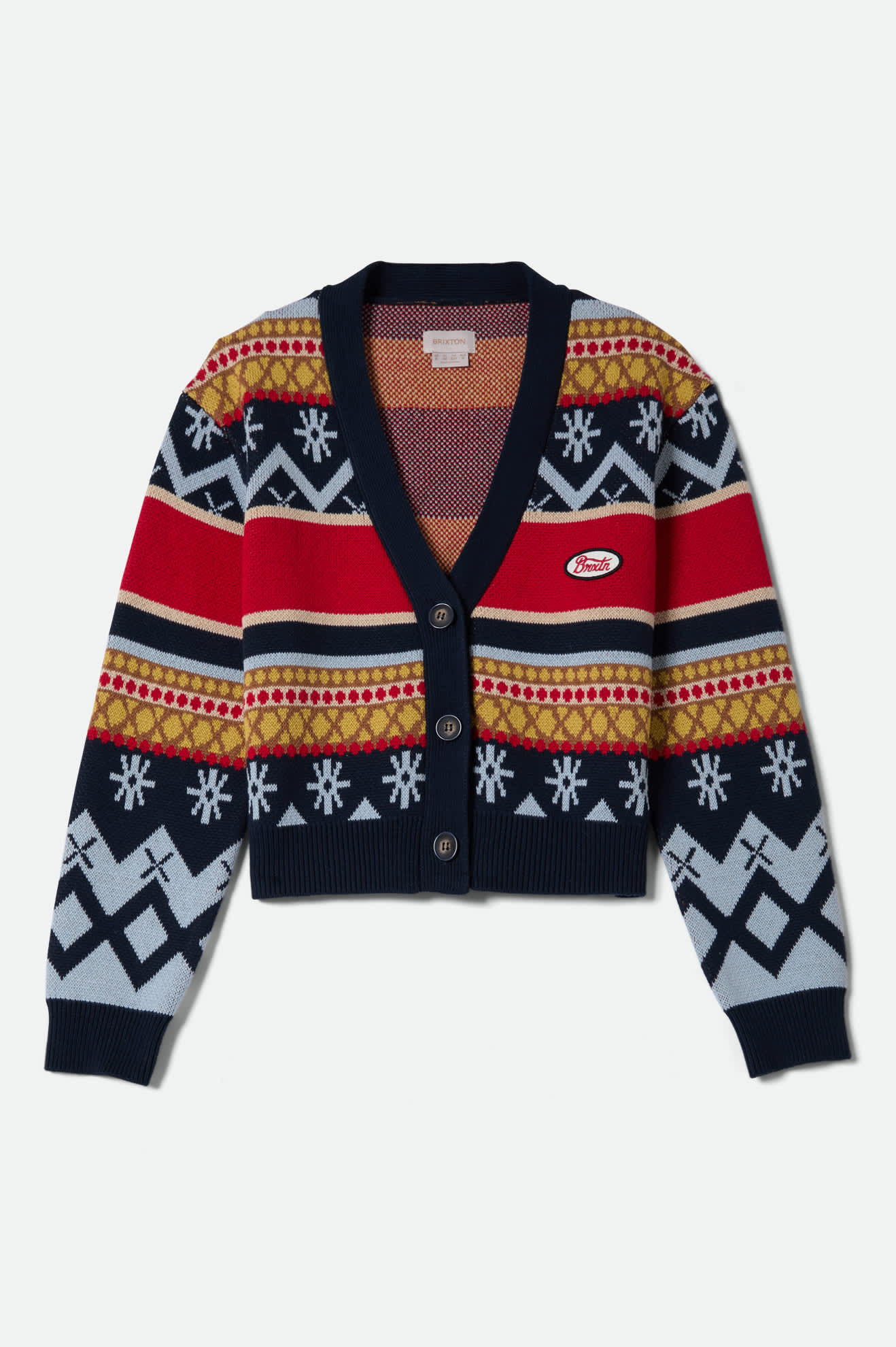 brixton-winter-racing-cardigan-multi-racing-stripe-baumwolle image 2