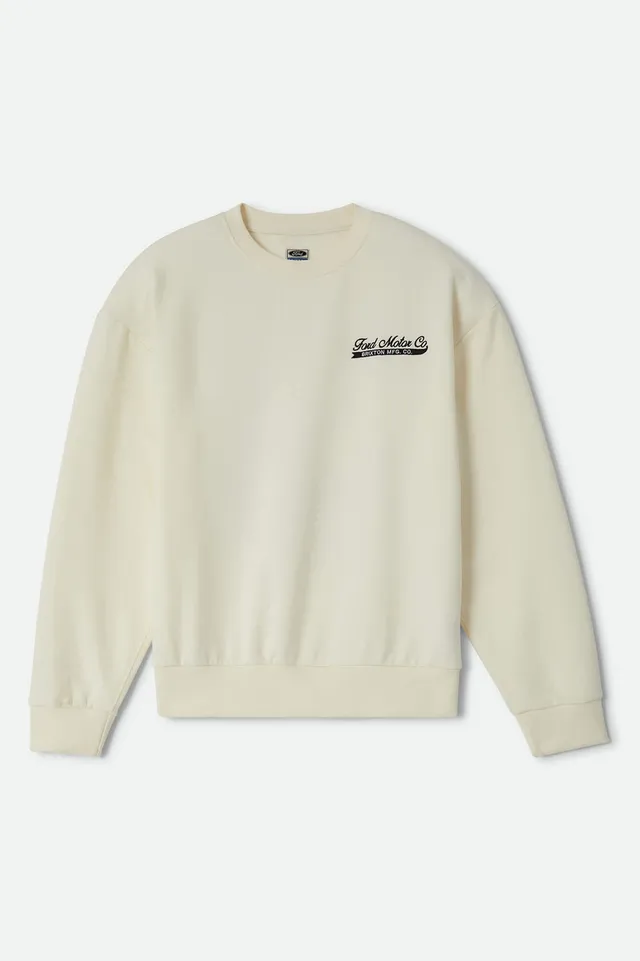 brixton-ford-71-pickup-crew-sweatshirt-wimbledon-white image 1