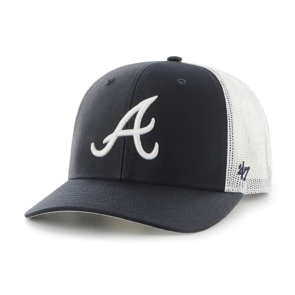 47-brand-atlanta-braves-47-trucker-cap-navy-osf-snapback image 1