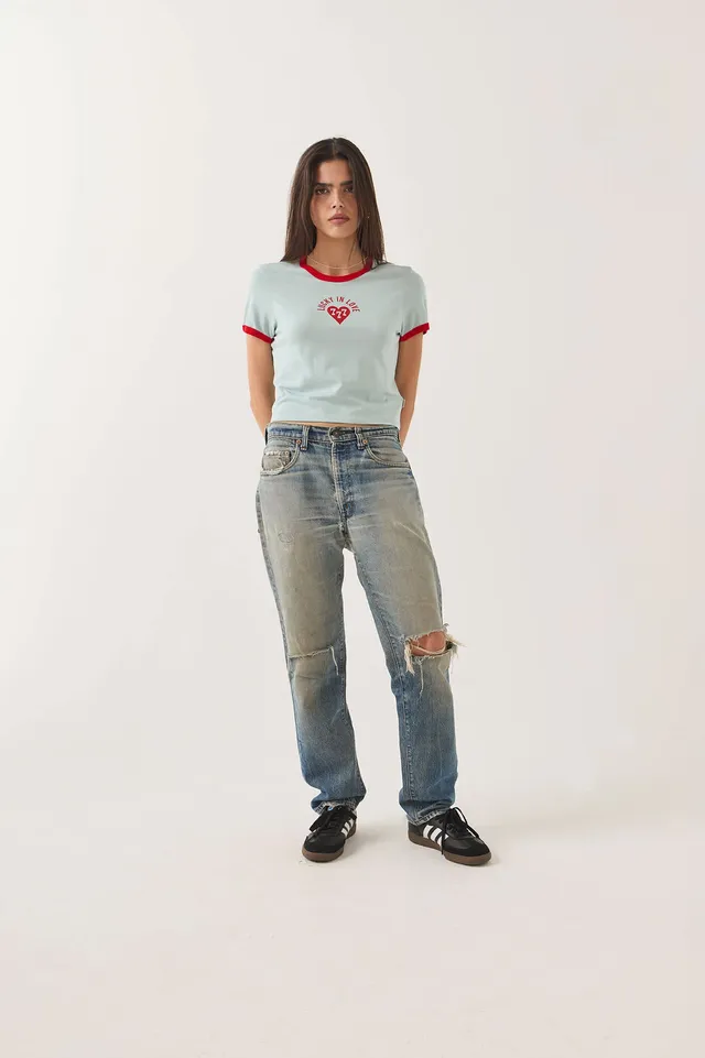brixton-lucky-in-love-baby-t-shirt-sea-grass-rot image 1
