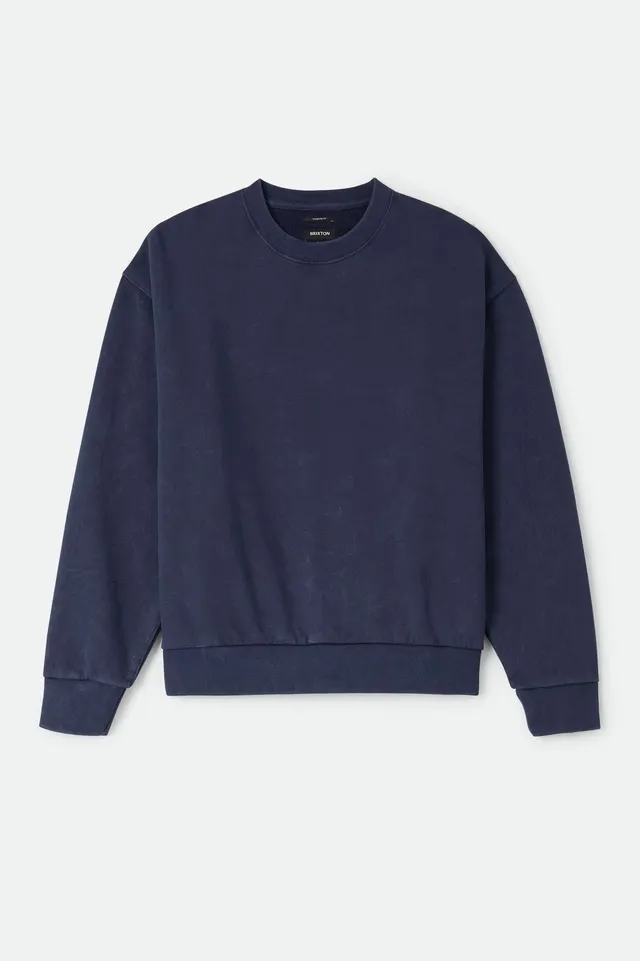 brixton-baseline-crew-fleece-sweatshirt-washed-navy image 1