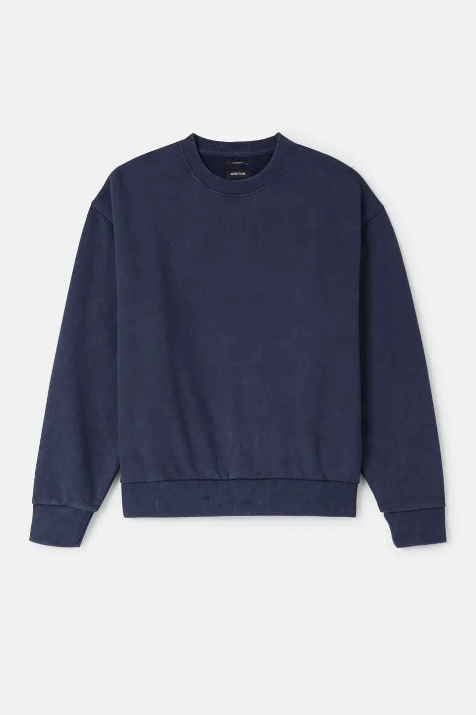 brixton-baseline-crew-fleece-sweatshirt-washed-navy image 1