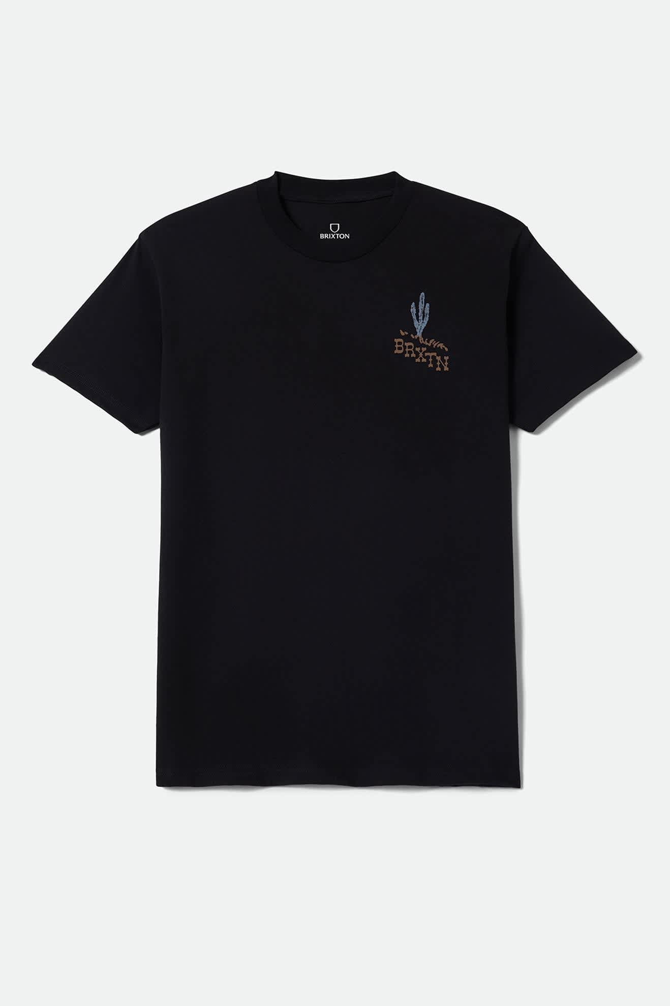 brixton-keslo-standard-t-shirt-herren-schwarz-backprint image 1