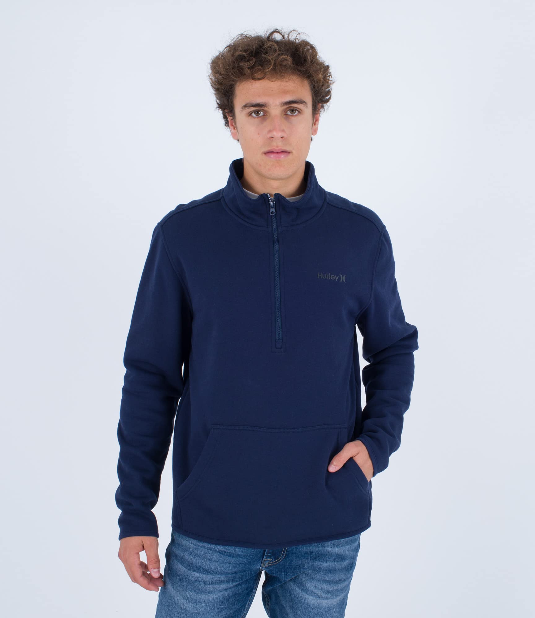 hurley-o-o-track-fleece-sweatshirt-schwarz-gr-m image 2
