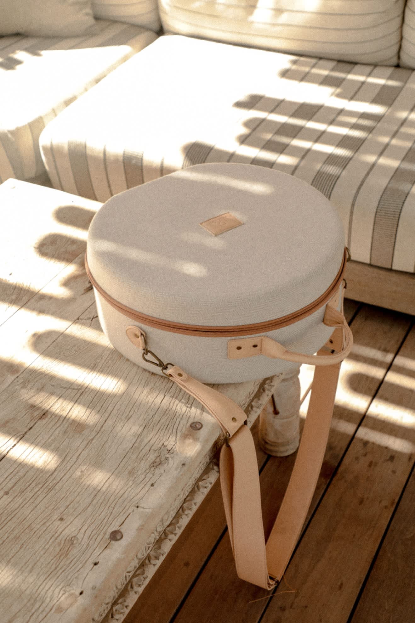 brixton-done-proper-fedora-travel-case-huttasche-cream-beige image 3
