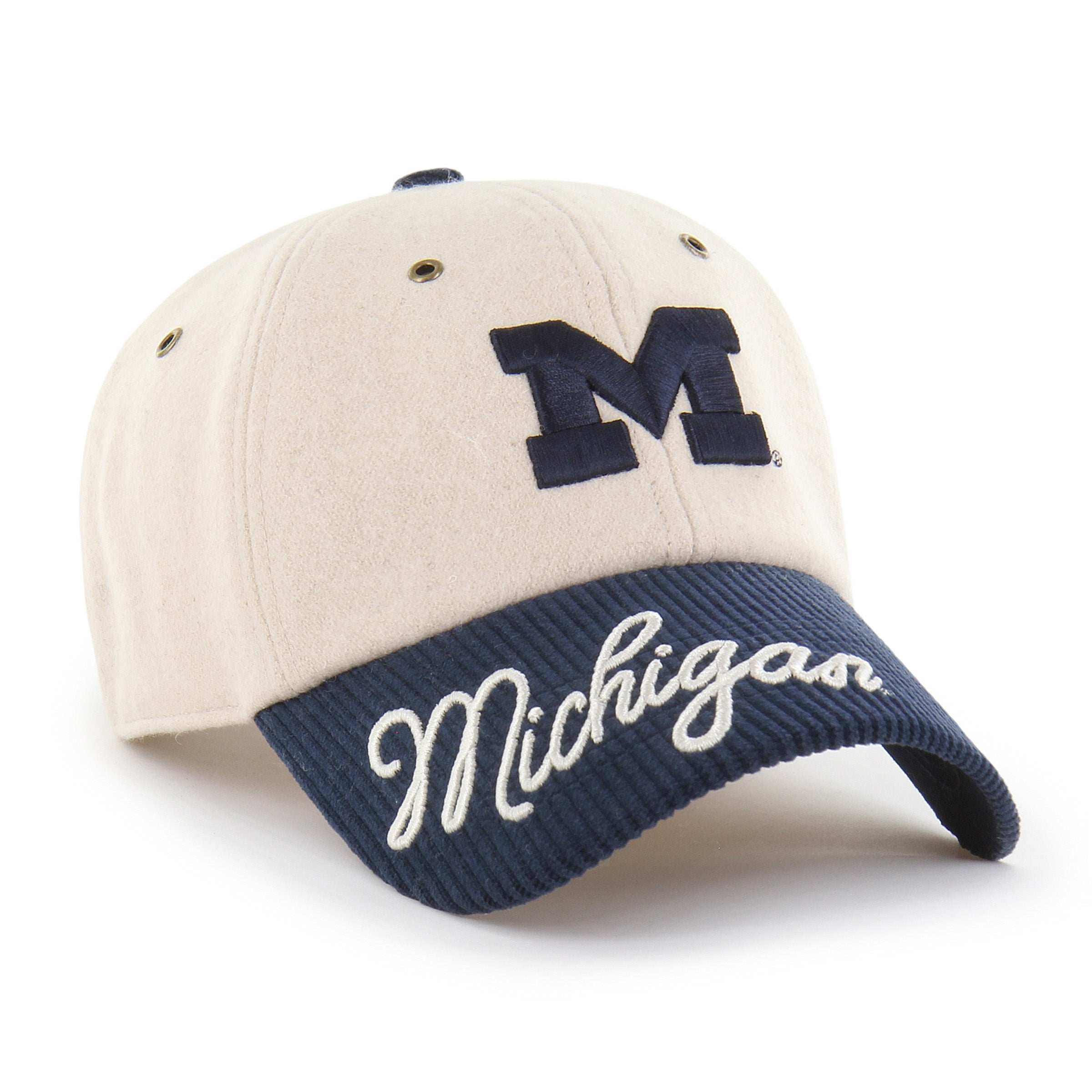 47-brand-michigan-clean-up-dad-hat-natural-damen image 1