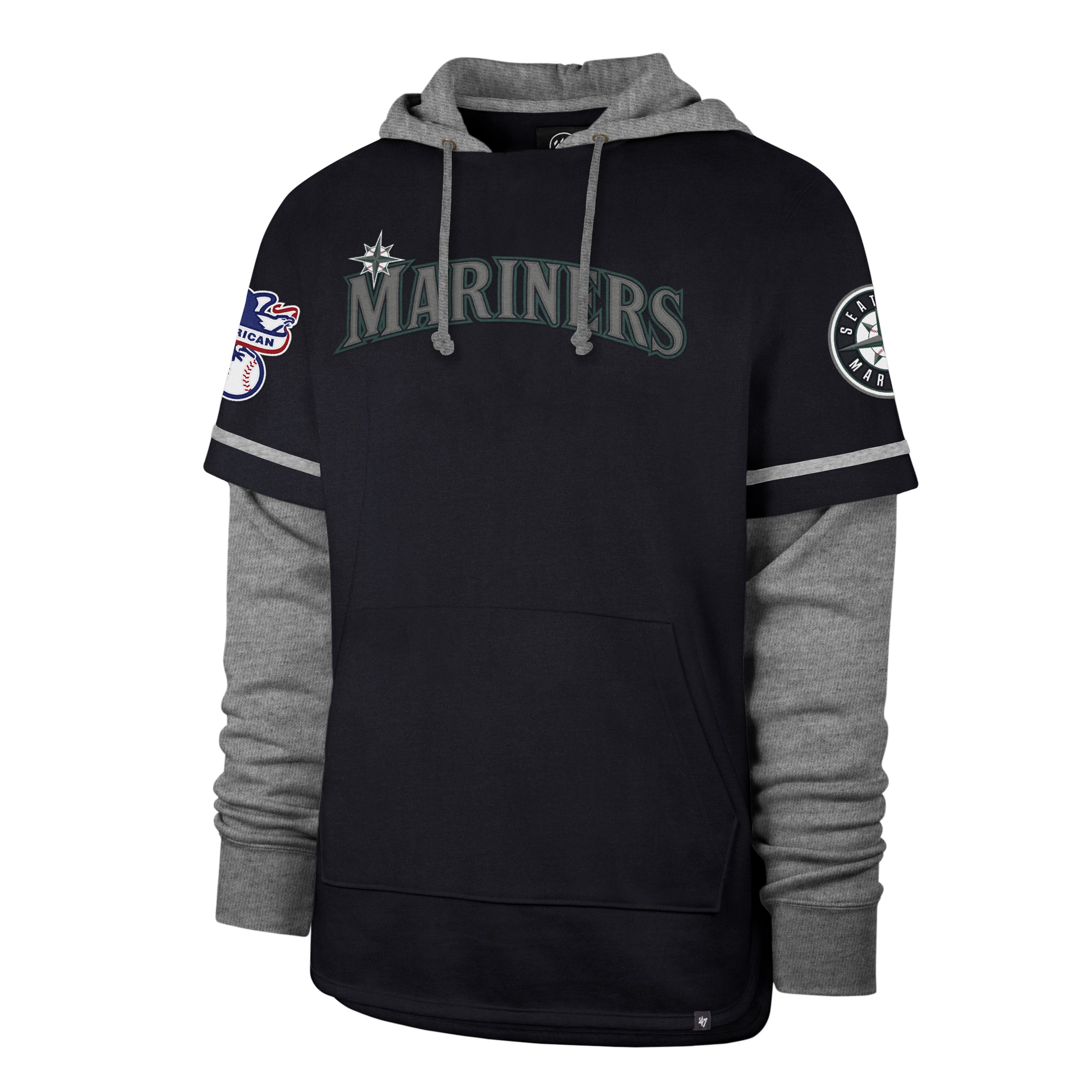 47-brand-seattle-mariners-trifecta-shortstop-hoodie-navy image 1