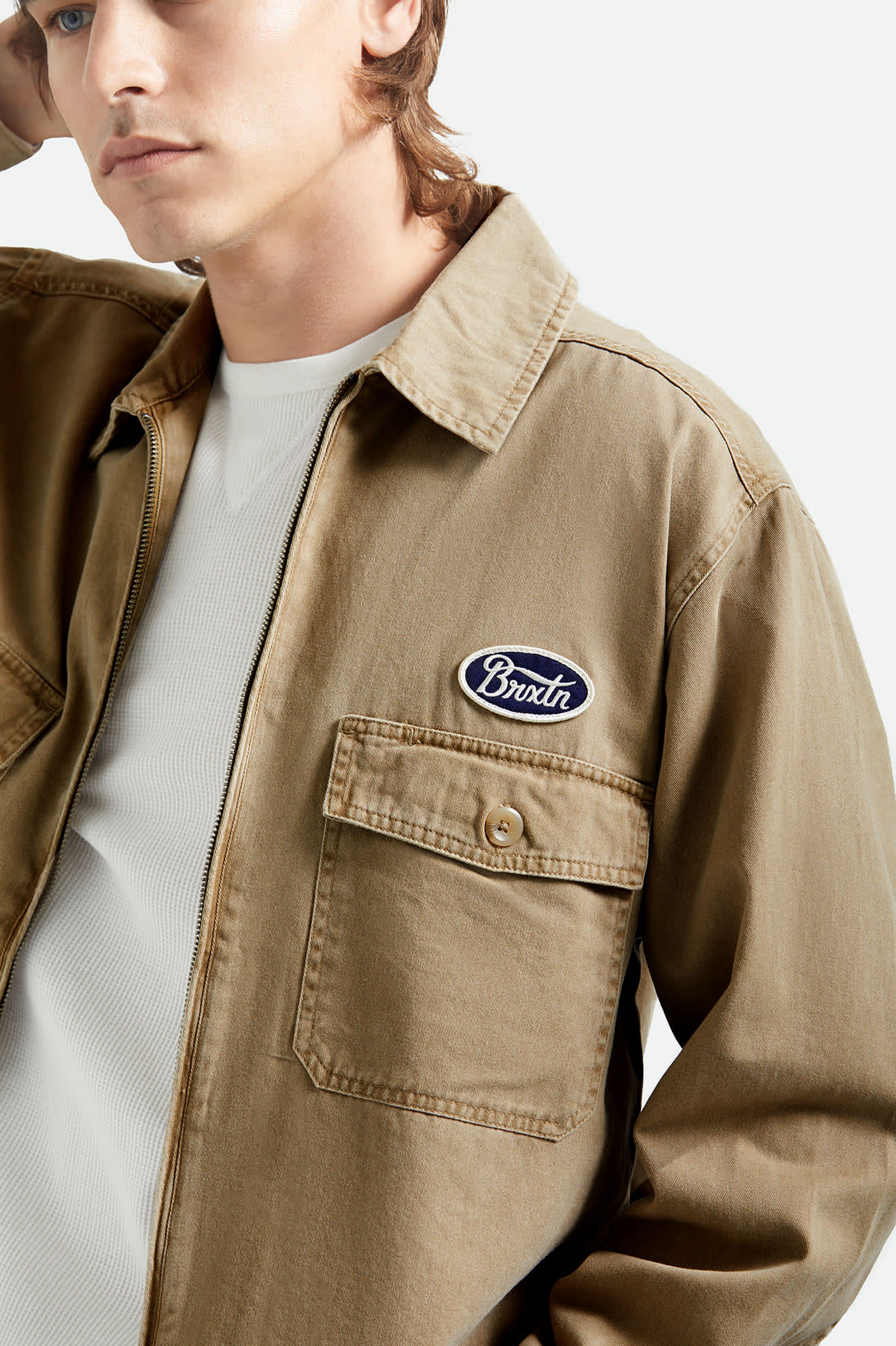 brixton-trademark-garage-jacke-washed-khaki image 5