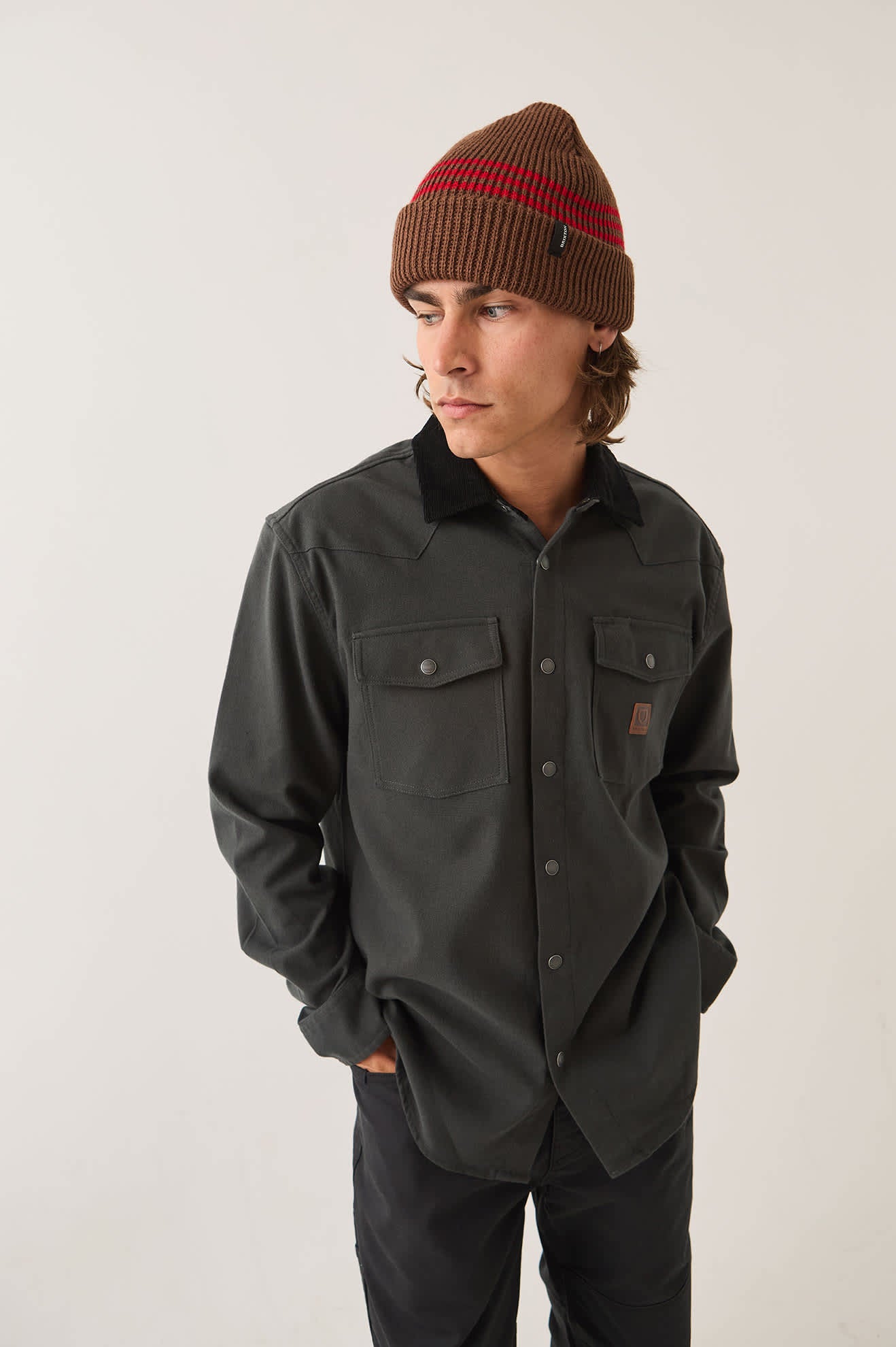 brixton-bowery-builders-ranch-performance-flannel-flanellhemd-schwarz image 6