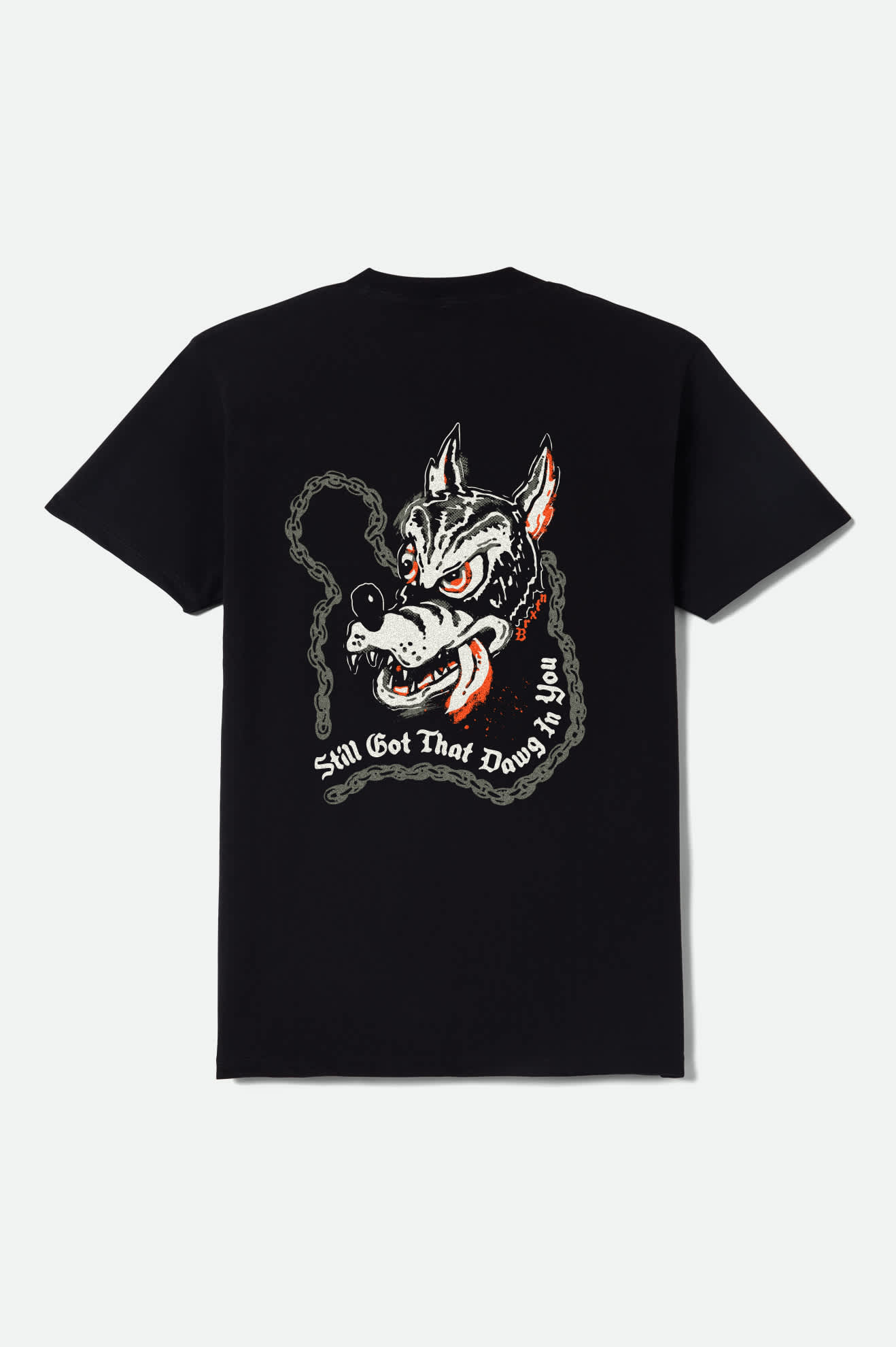 brixton-dawg-t-shirt-schwarz-worn-wash-vintage-print image 1