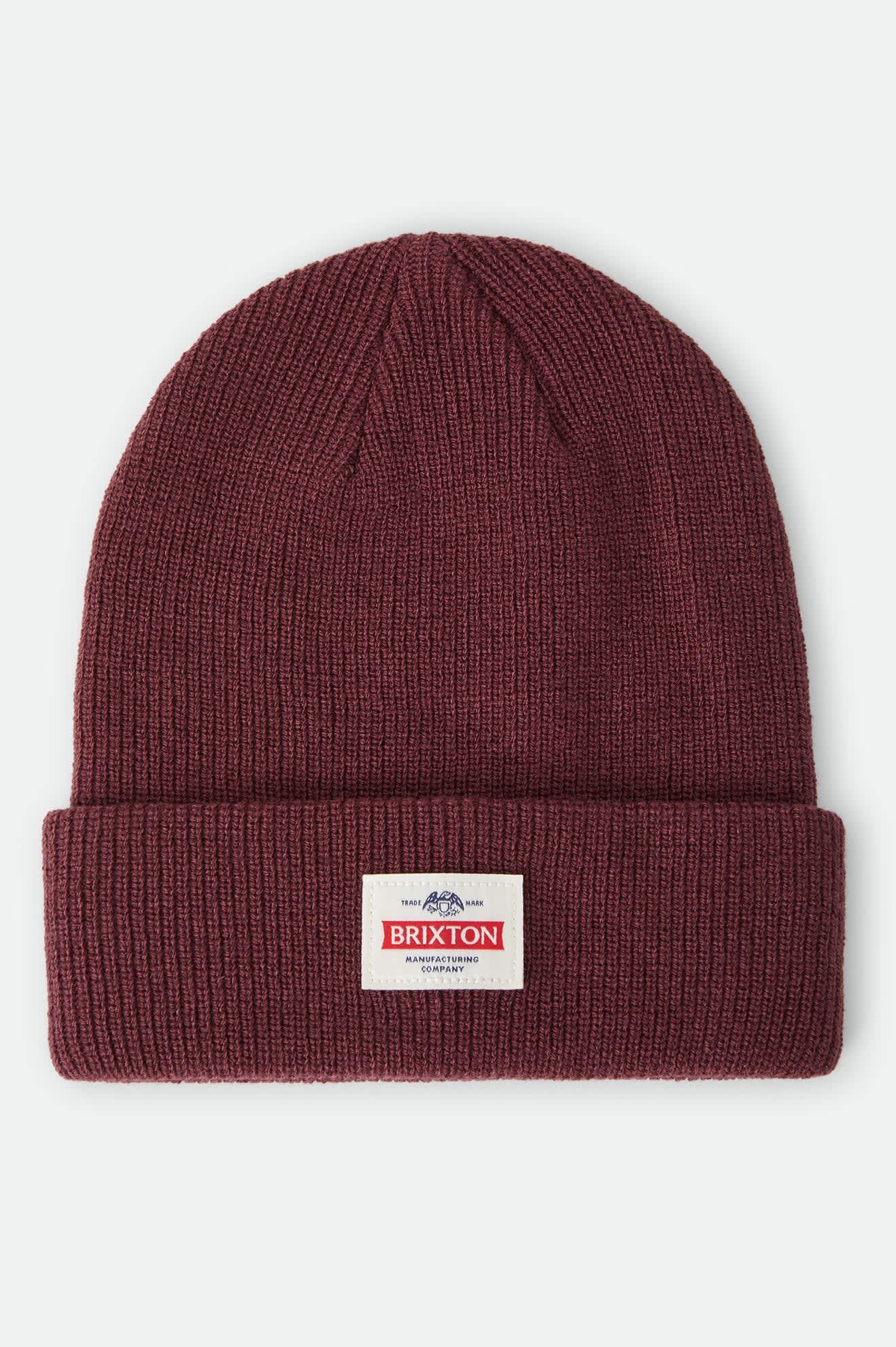 brixton-trademark-beanie-dark-brick-strickm-tze-recycelt image 1
