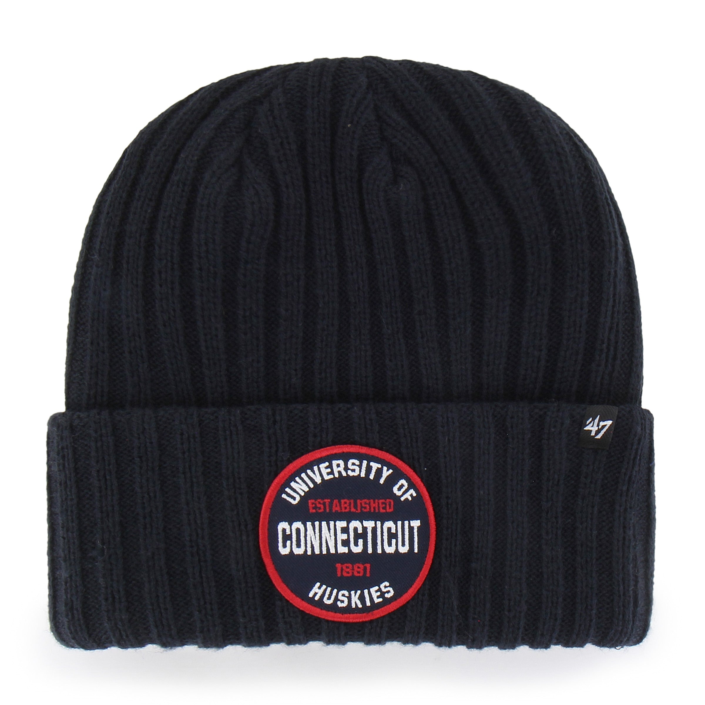 47-knits-uconn-huskies-beanie-navy-cuff-knit image 1