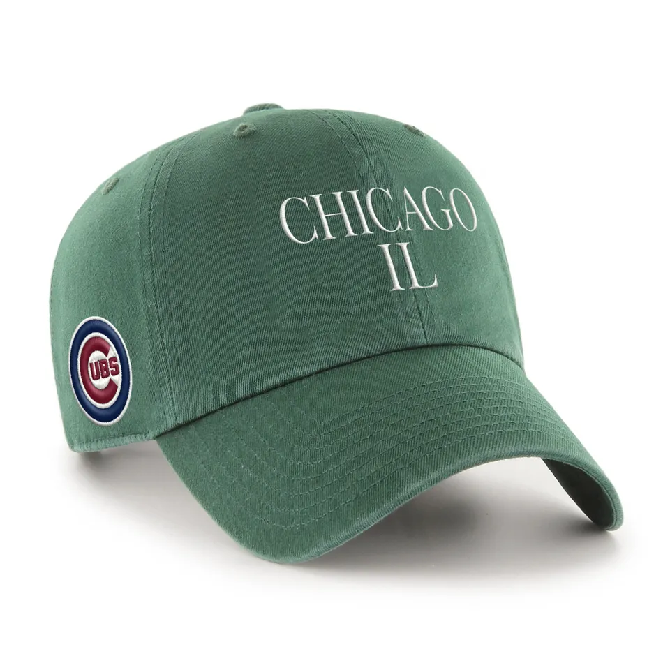 47-clean-up-chicago-cubs-cap-dark-green-twill-osf image 1