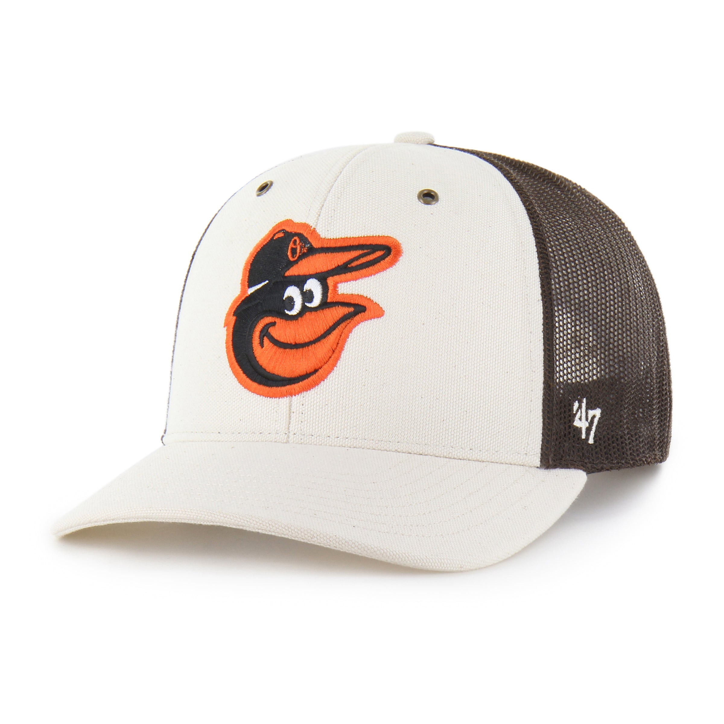 47-brand-baltimore-orioles-carhartt-trucker-cap-natural-mlb image 1