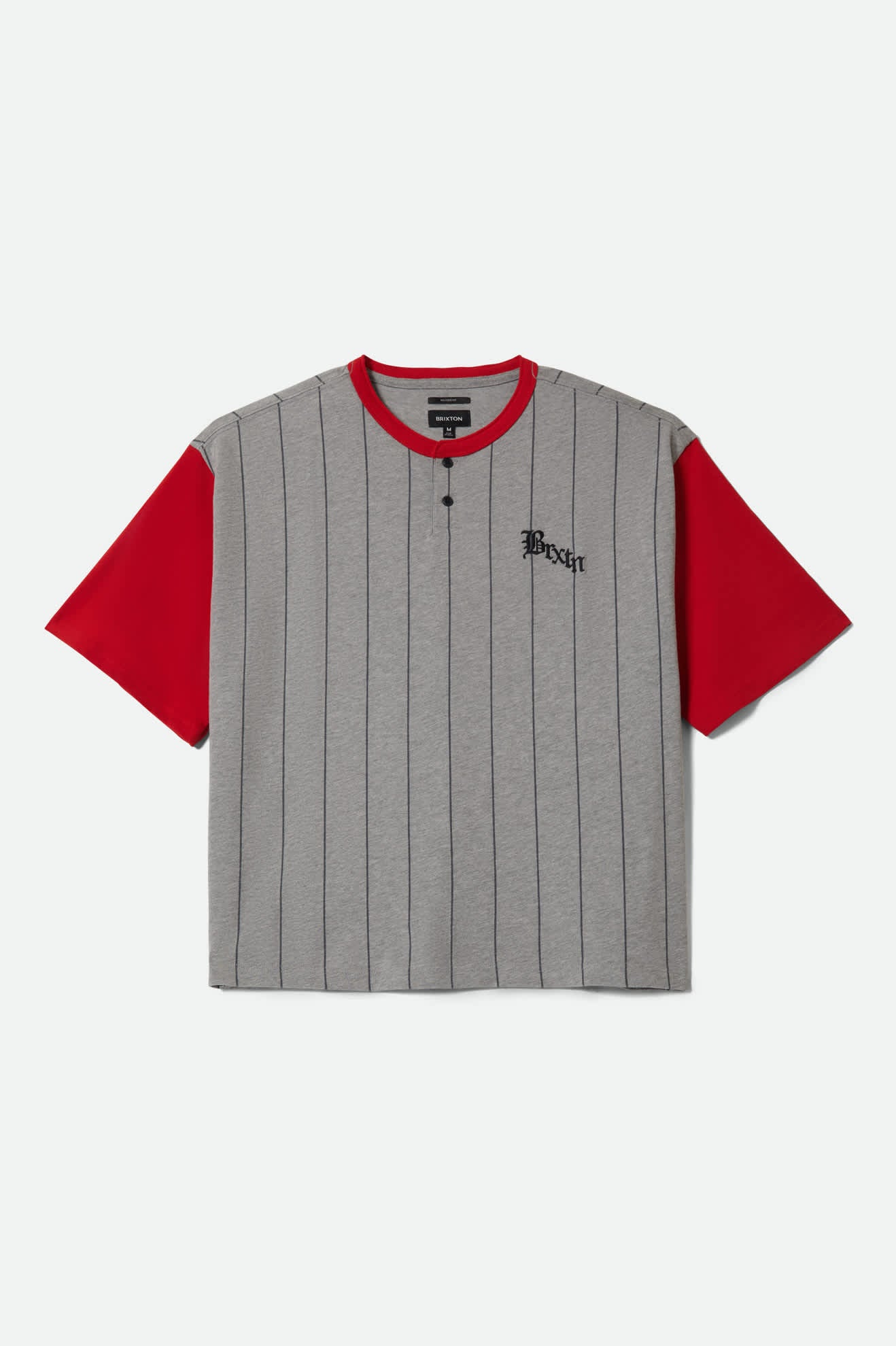 brixton-boxy-baseball-t-shirt-heather-grey-adrenaline-baumwolle image 1