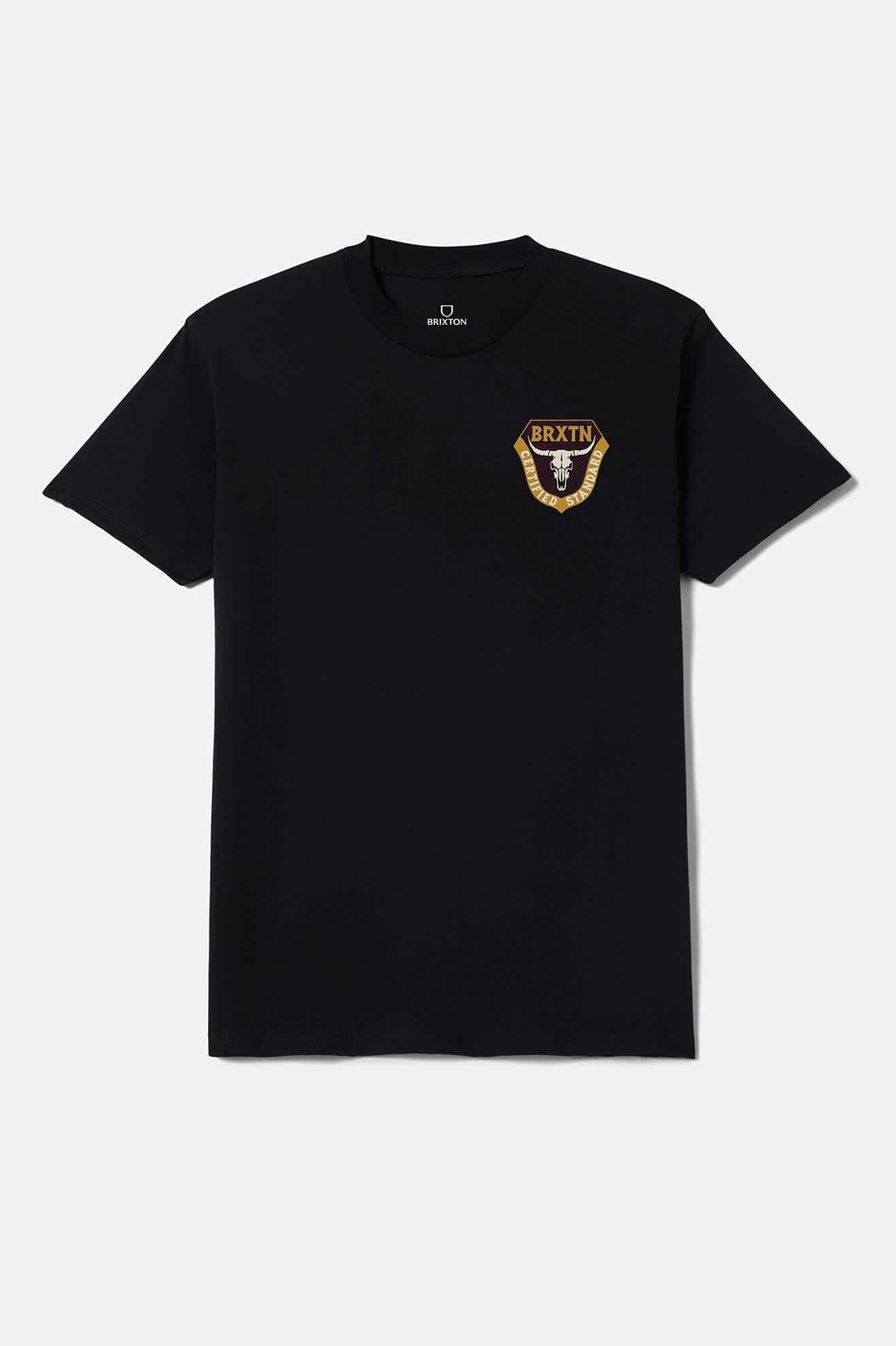 brixton-fraser-standard-t-shirt-black-baumwolle image 1