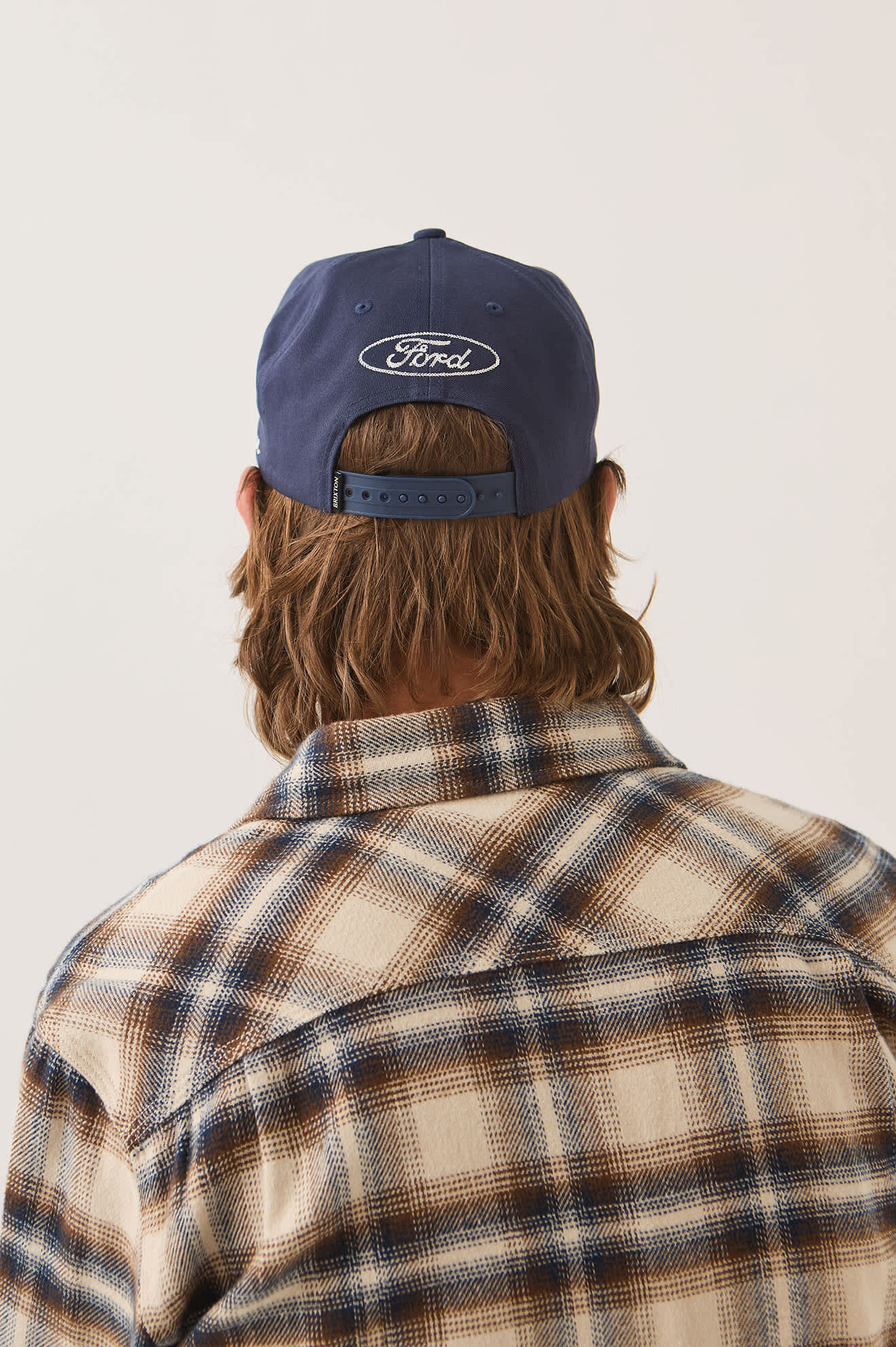 brixton-ford-built-tough-snapback-cap-navy-baumwolle image 4