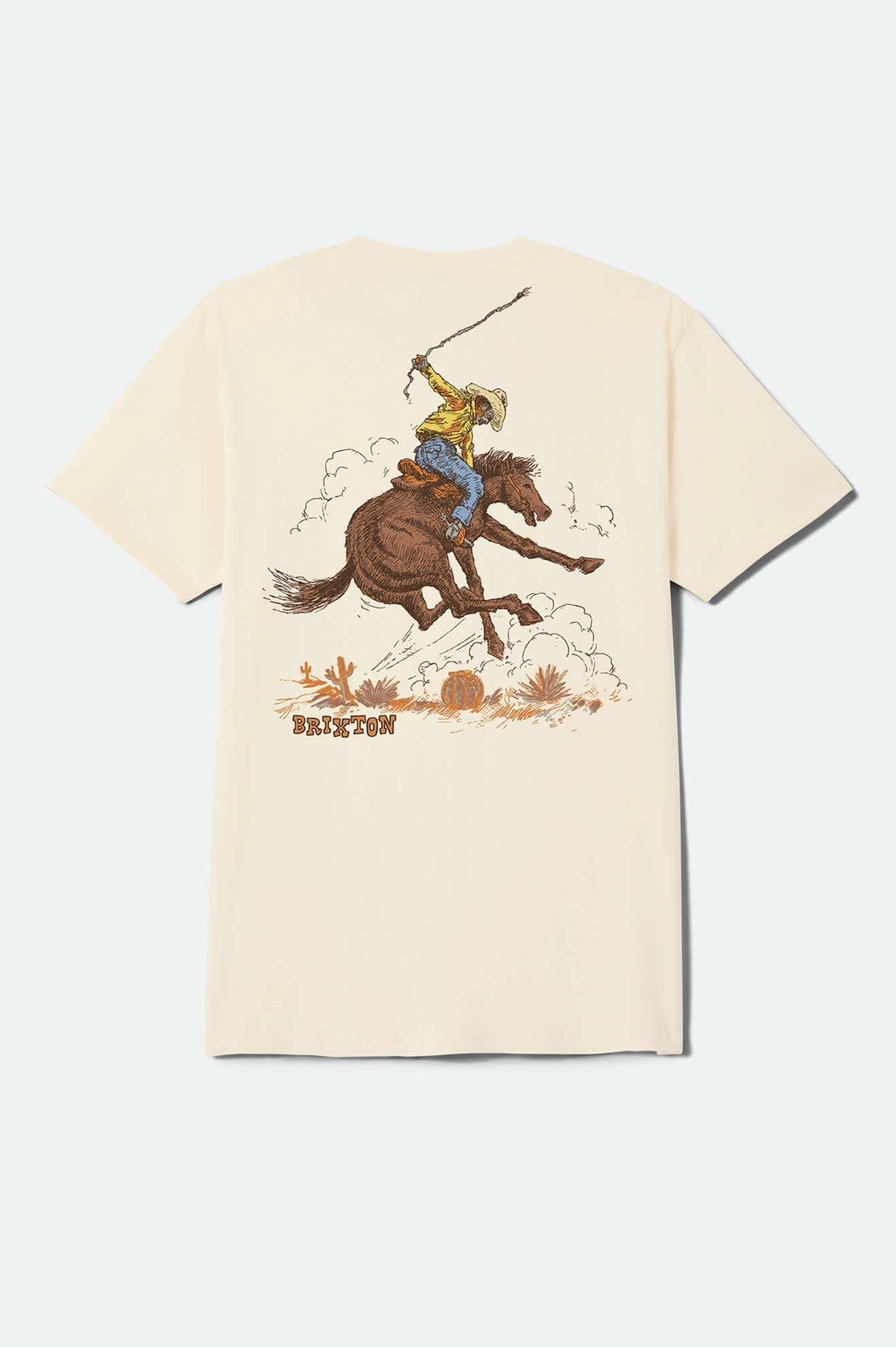 brixton-stirrup-t-shirt-cream-print-baumwolle image 2