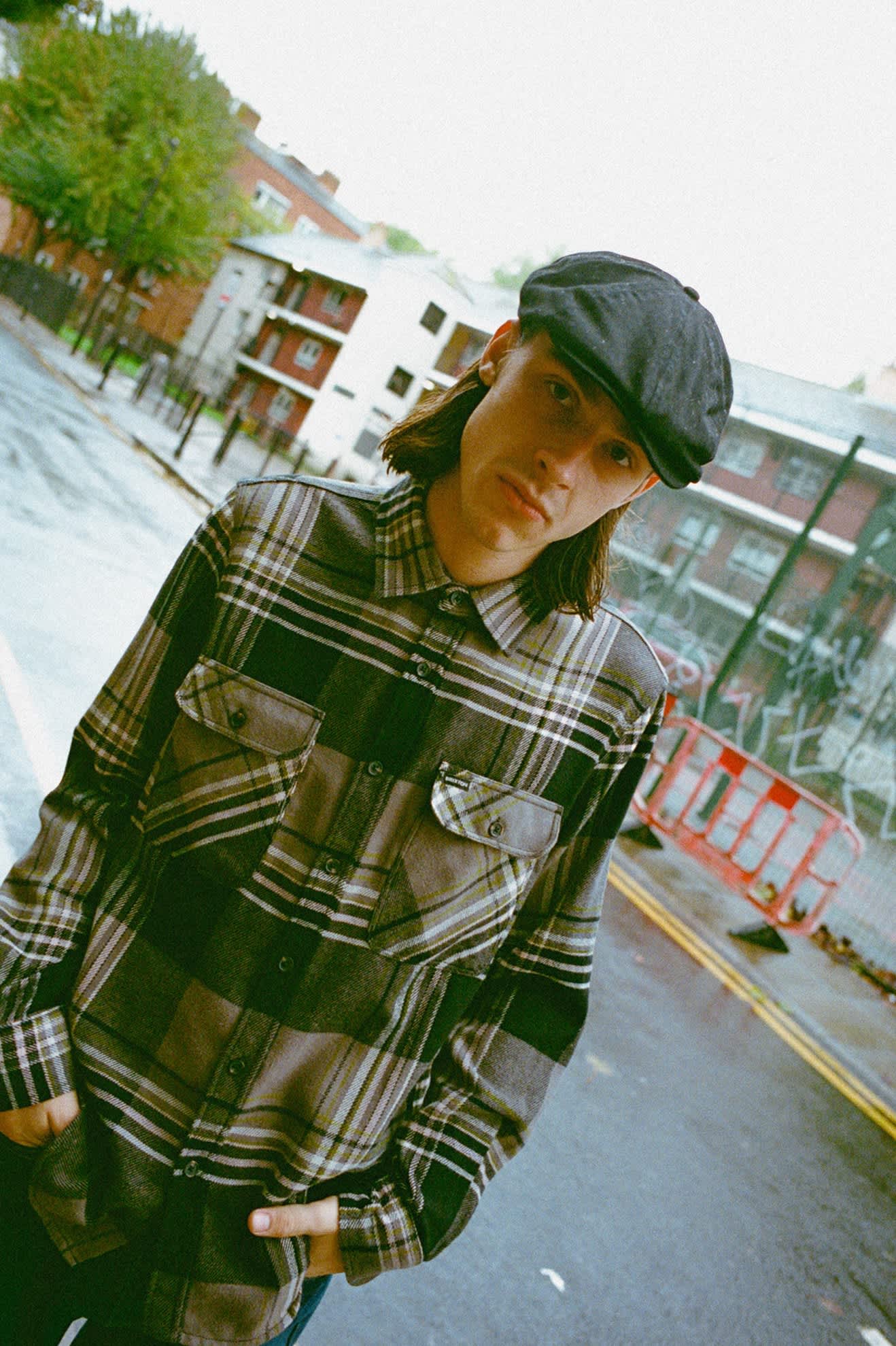 brixton-brood-newsboy-cap-schieberm-tze-schwarz-fischgrat image 7