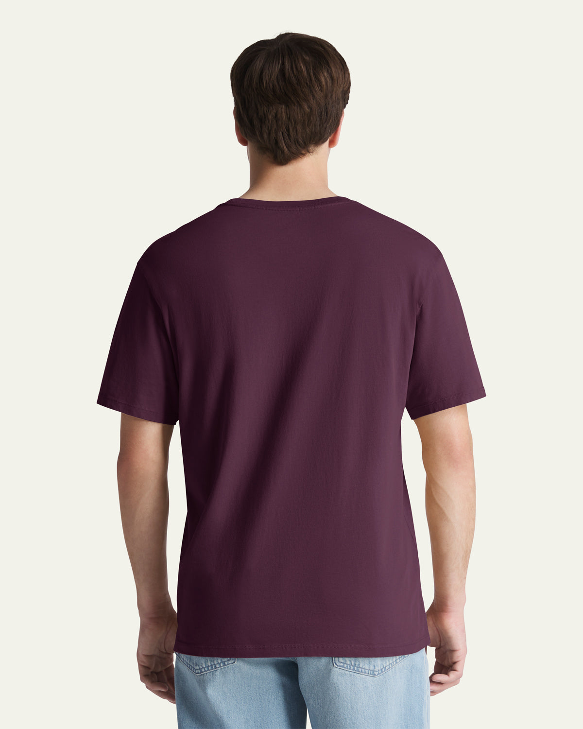 47-basics-everyday-tee-t-shirt-dark-maroon-herren image 2