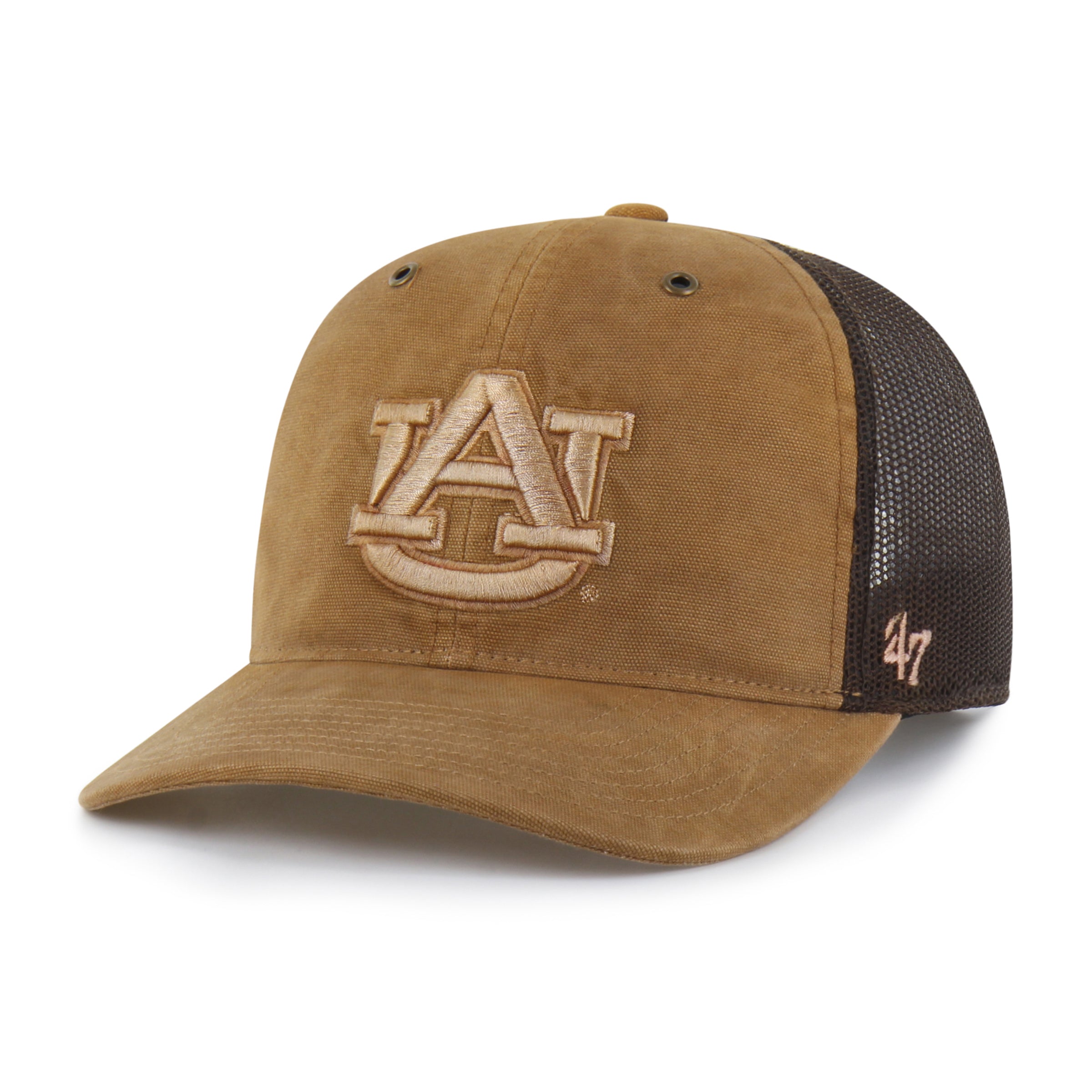 47-brand-auburn-tigers-carhartt-trucker-cap-brown-relaxed image 4