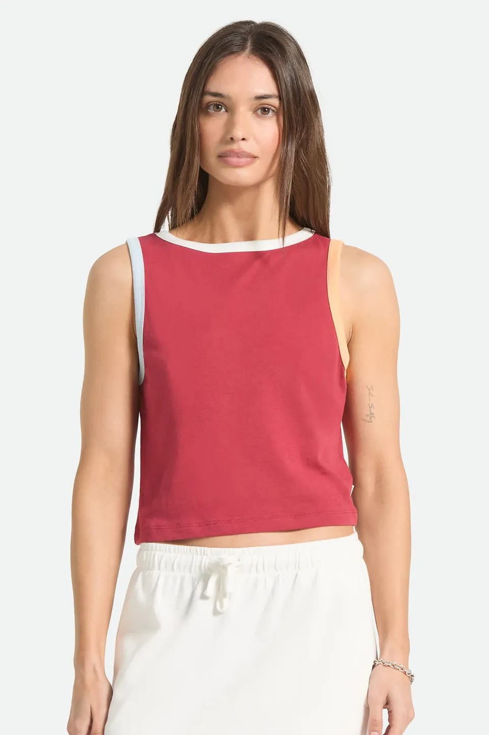 brixton-carefree-organic-garment-dye-cropped-tank-top-robust-red image 1