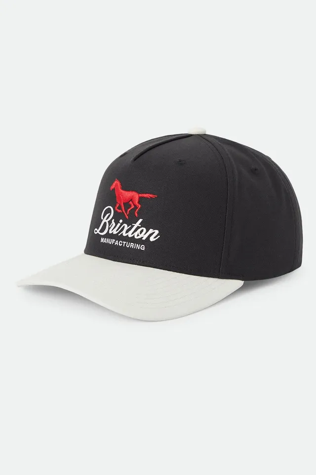 brixton-leisure-snapback-cap-schwarz-wei-baumwolle image 1