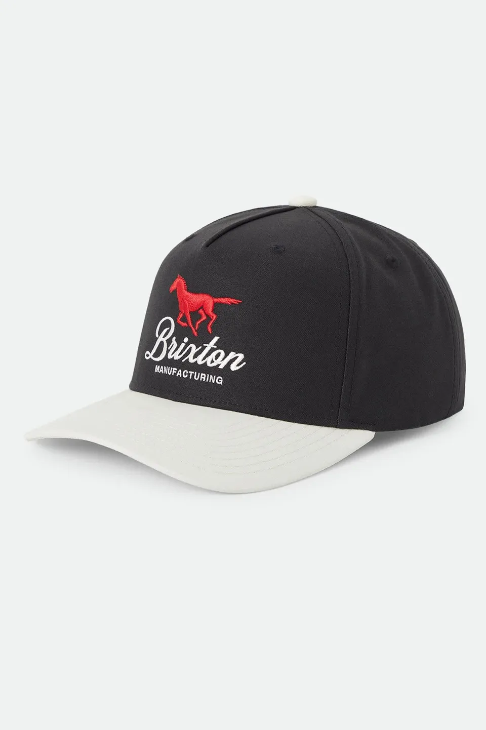 brixton-leisure-snapback-cap-schwarz-wei-baumwolle image 1