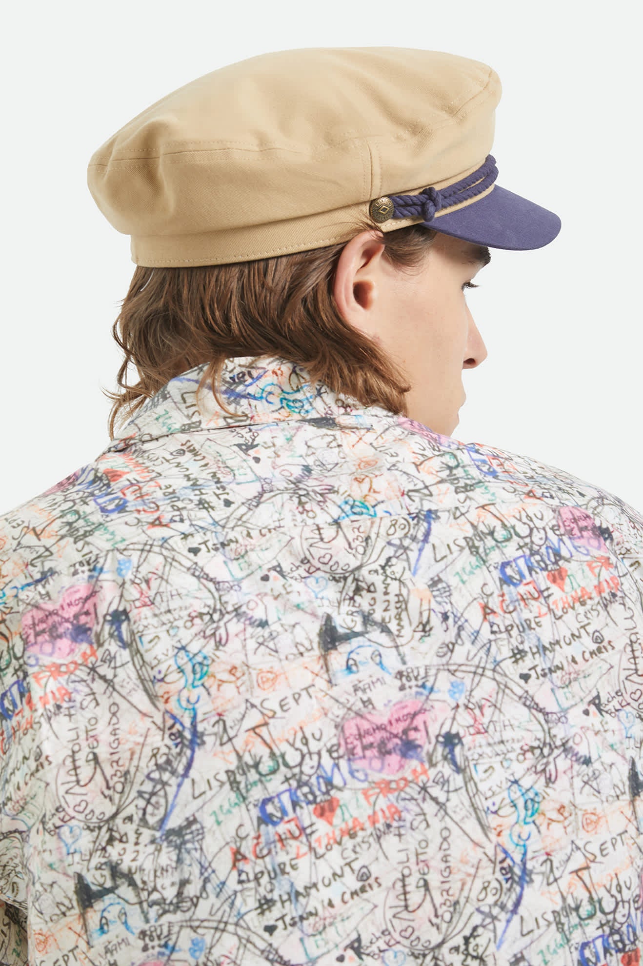 brixton-fiddler-fisherman-cap-sand-washed-navy-twill image 6