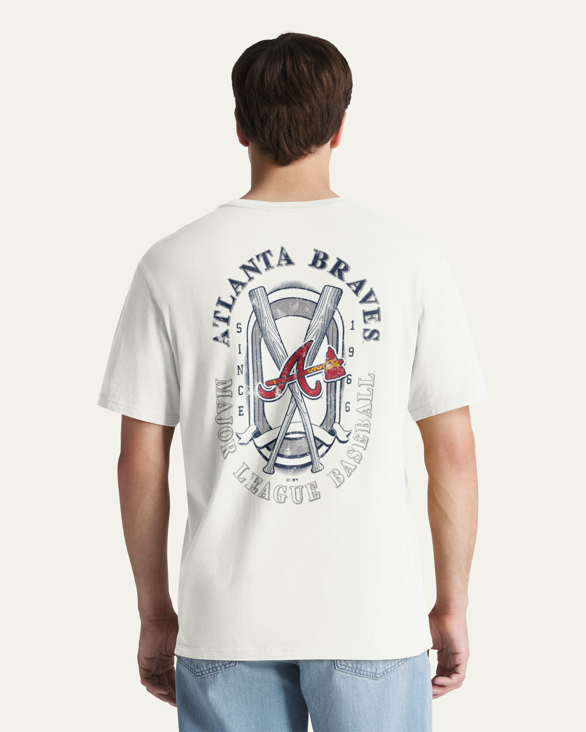 47-foundation-atlanta-braves-oval-sport-backer-t-shirt-beige image 1