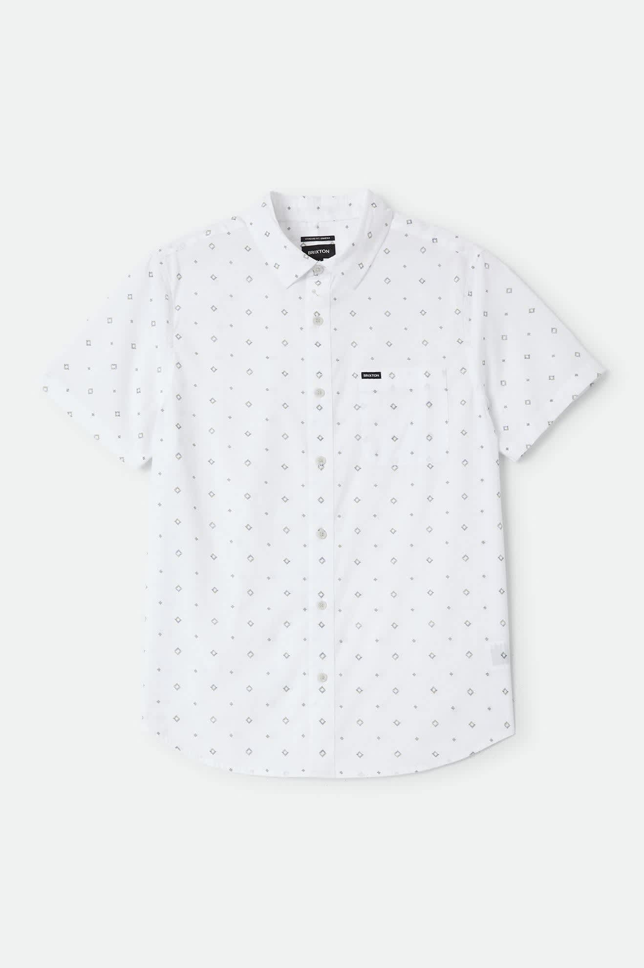 brixton-charter-print-shirt-kurzarm-white-geo-stretch image 1