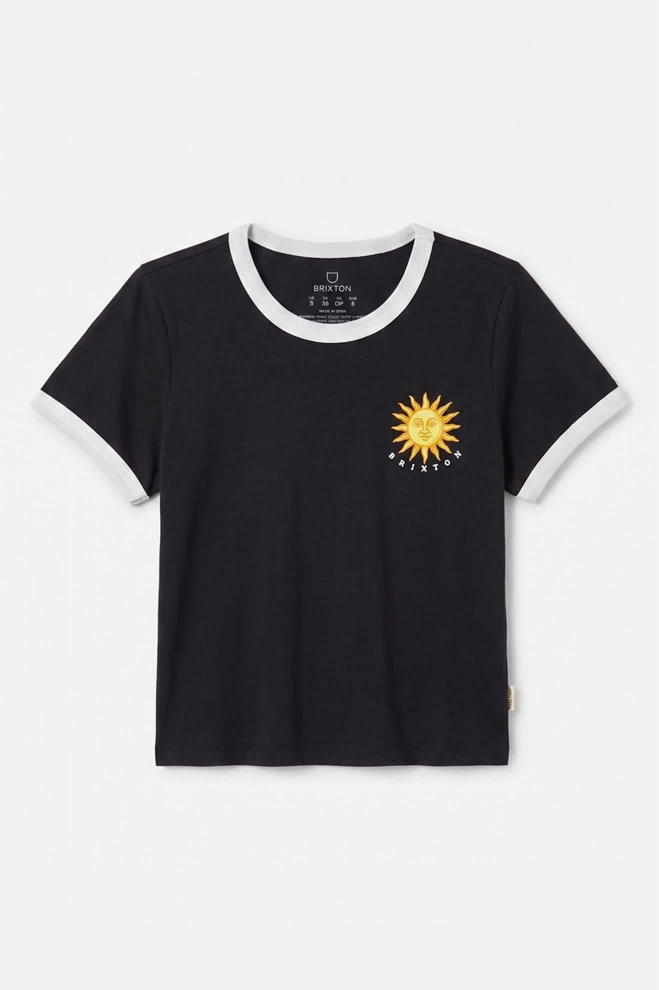 brixton-sunny-days-baby-t-shirt-damen-schwarz-wei-slim image 1