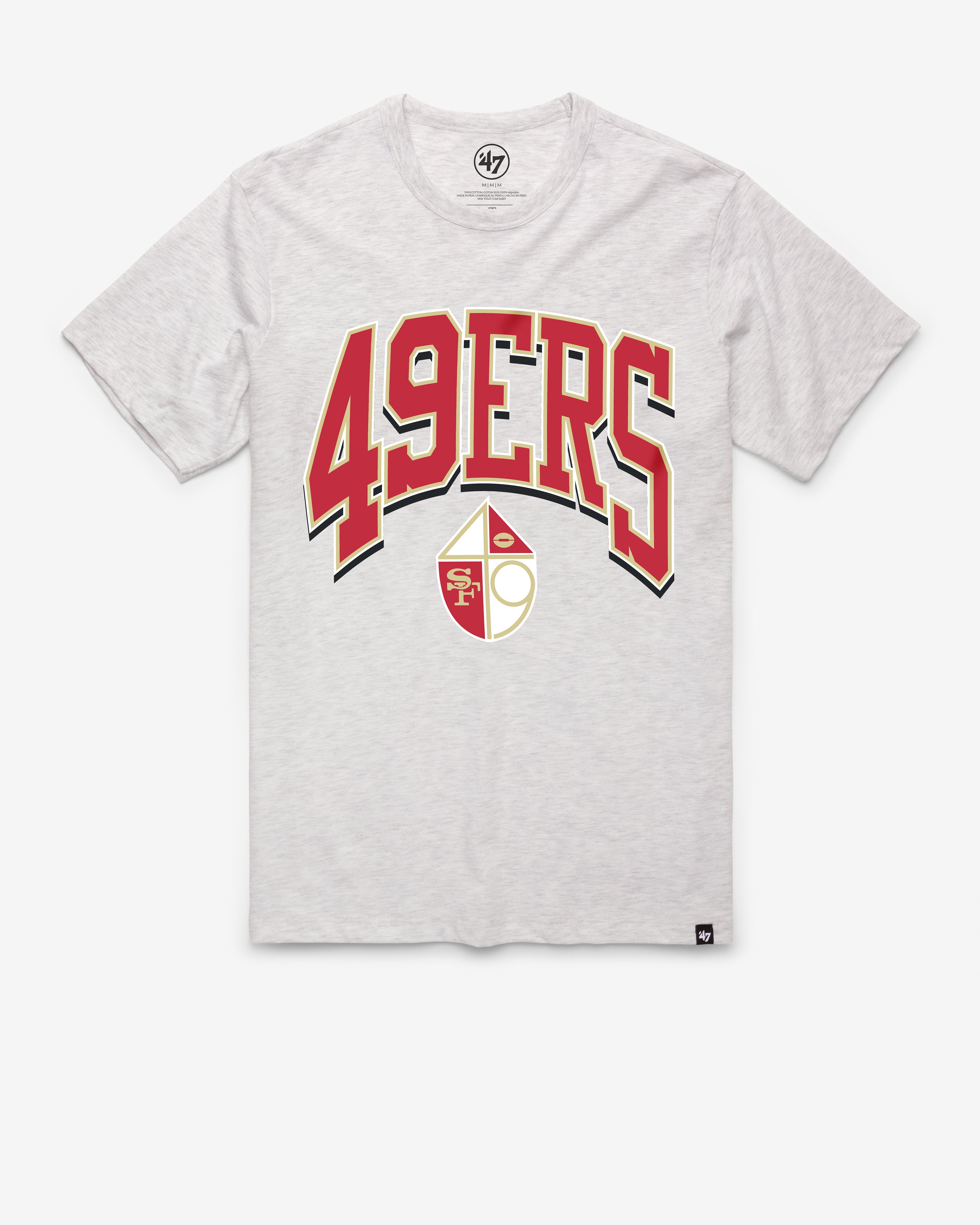 47-brand-49ers-historic-walk-tall-franklin-t-shirt-relay-grey image 1