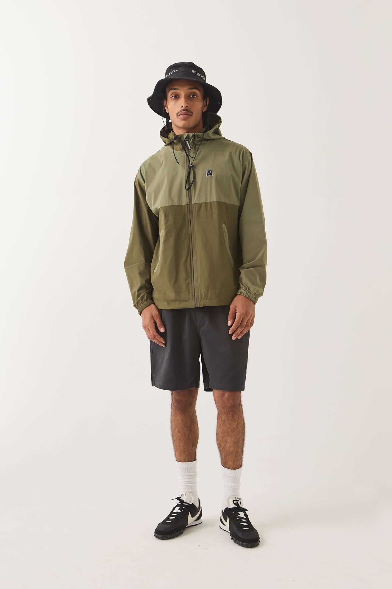 brixton-journey-zip-jacke-dark-olive-nylon-ripstop image 5