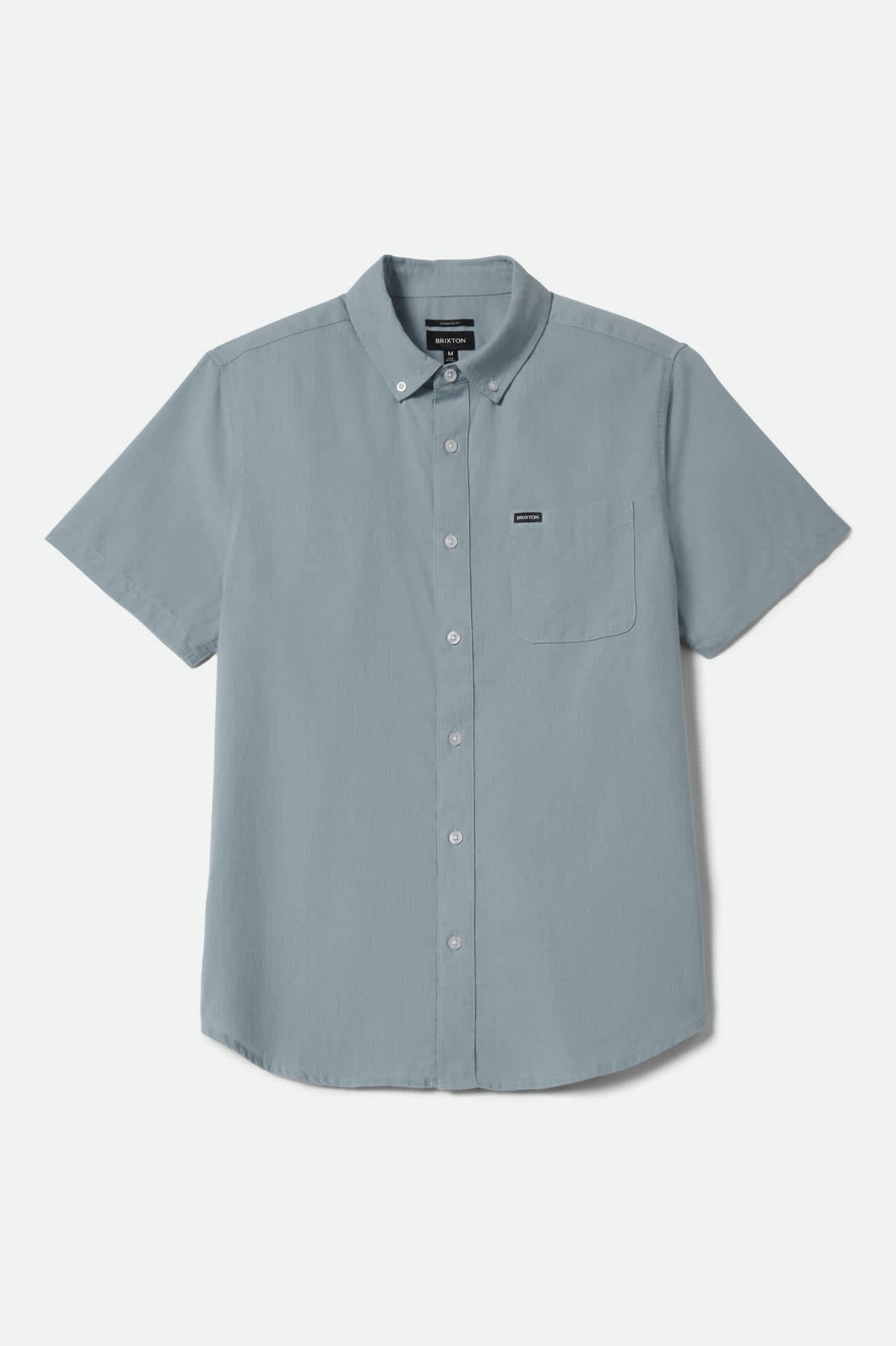 brixton-sanford-oxford-hemd-blue-aura-kurzarm image 1