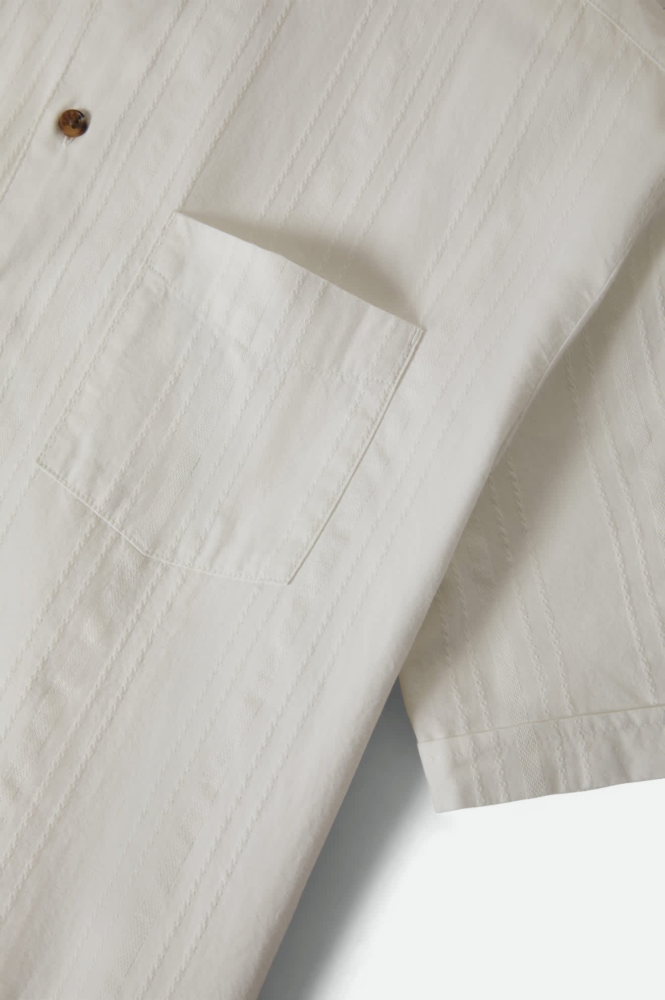 brixton-vintage-kurzarm-hemd-off-white-jacquard-stripe image 8