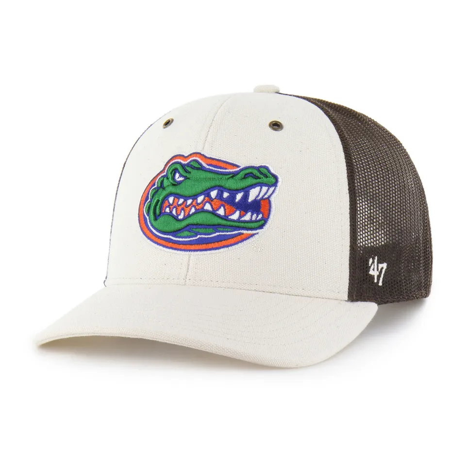 47-florida-gators-carhartt-undyed-trucker-cap-natural image 1