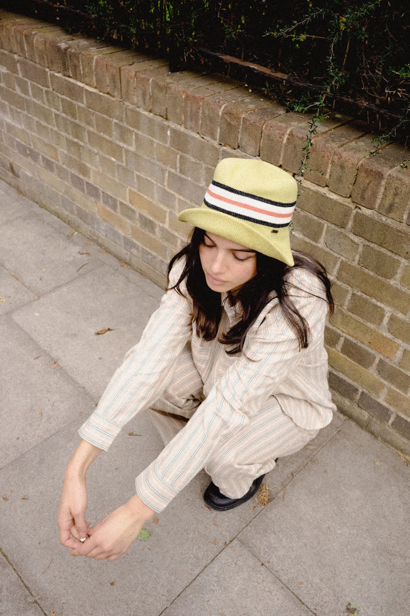 brixton-redding-bucket-hat-green-multi-stripe-packable image 7
