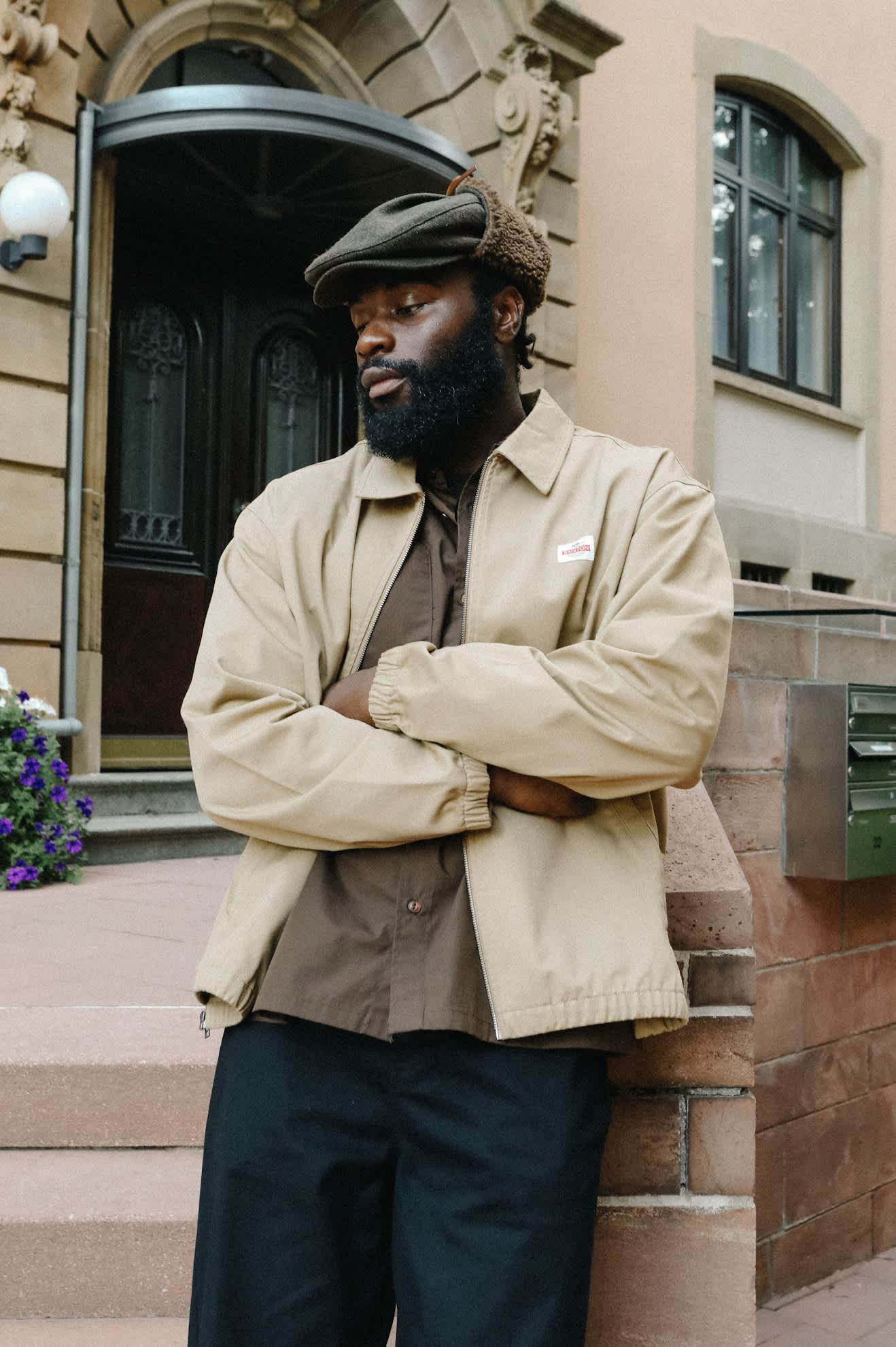 brixton-trademark-garage-zip-jacke-british-khaki image 7