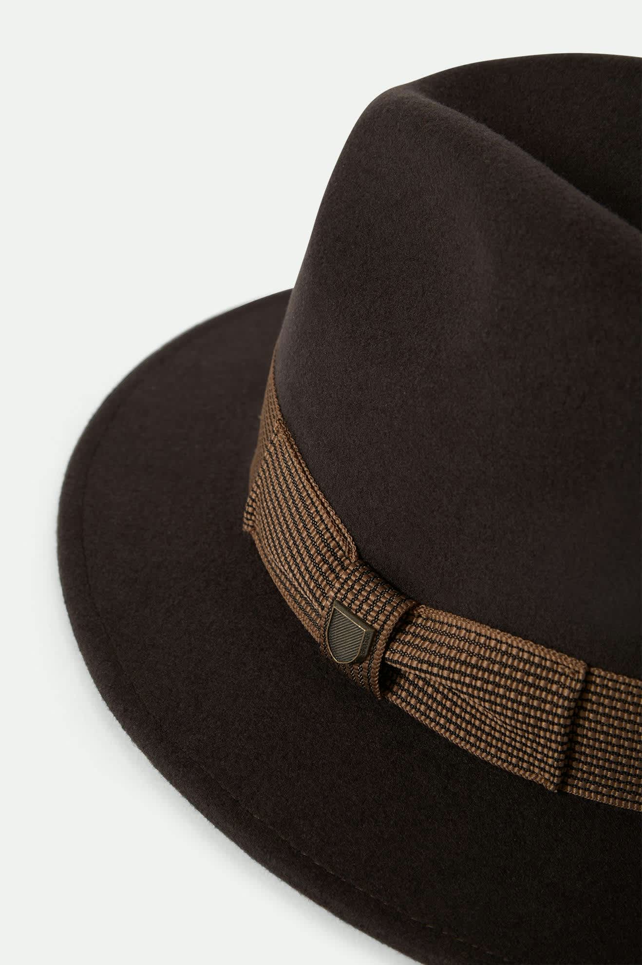 brixton-roma-fedora-hut-chocolate-bronze-wollfilz image 3