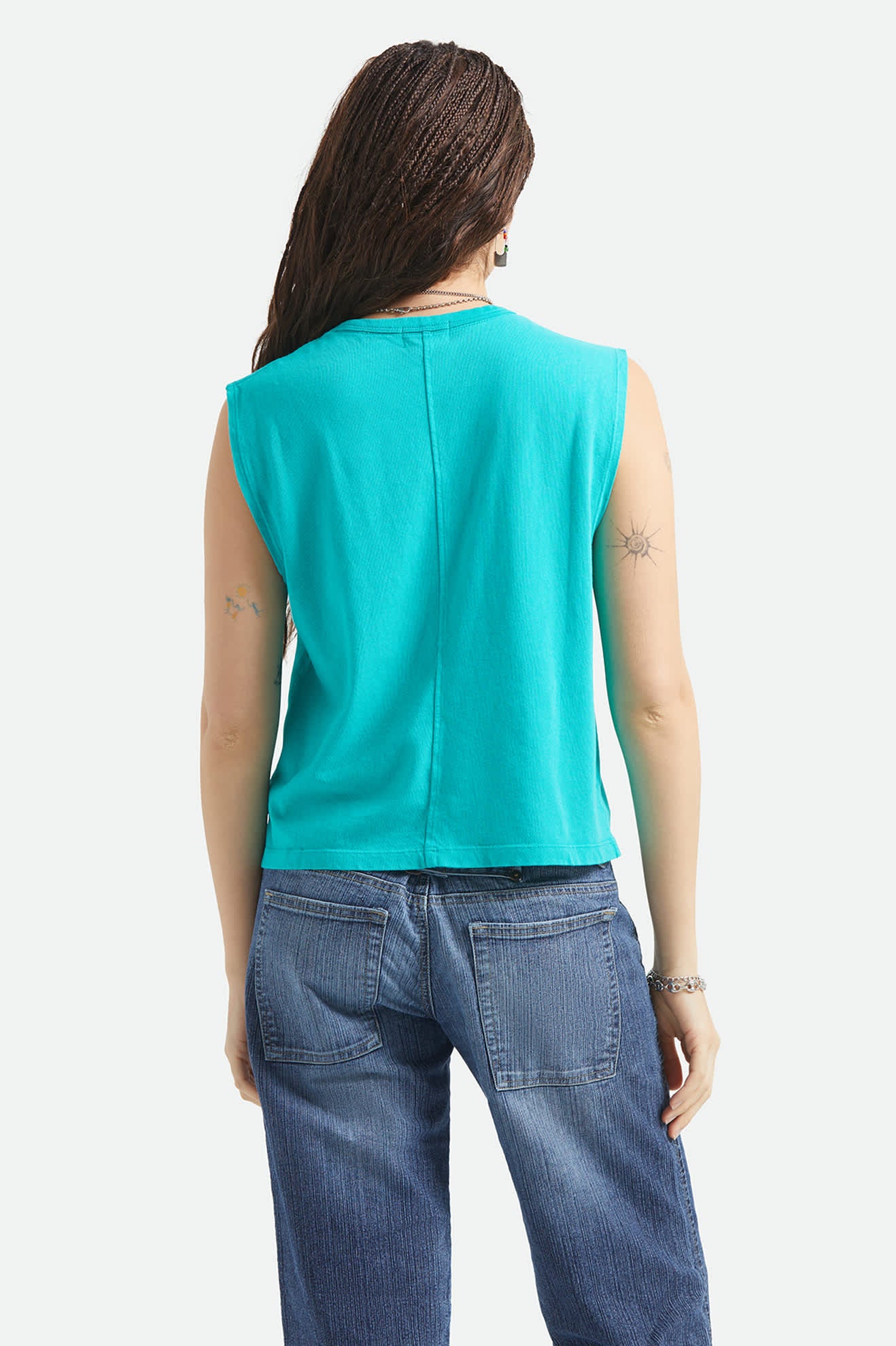 brixton-carefree-muscle-tank-retro-green-bio-baumwolle image 4