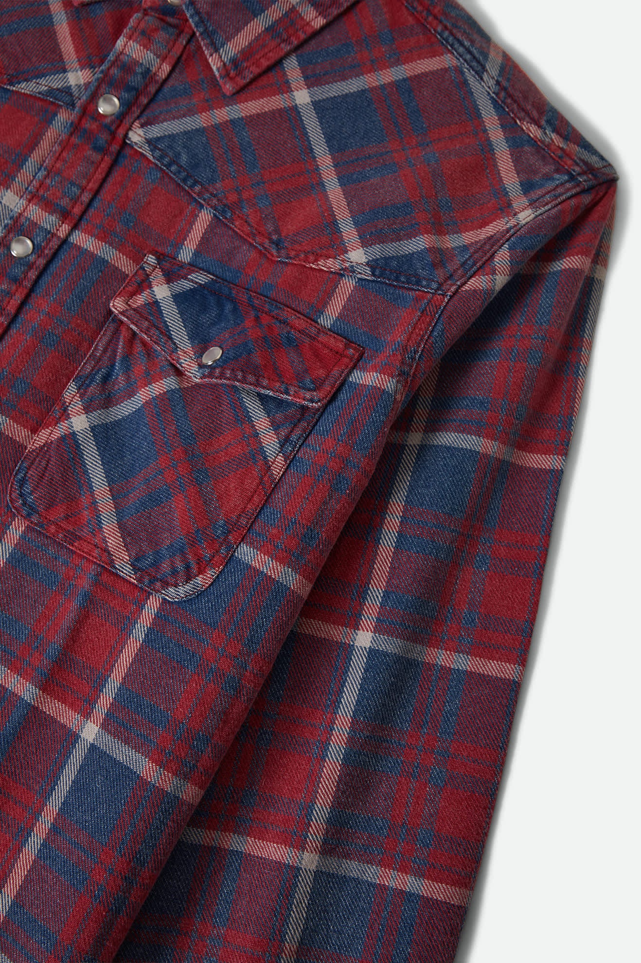 brixton-waylon-overshirt-denim-plaid-kariert-leicht image 8