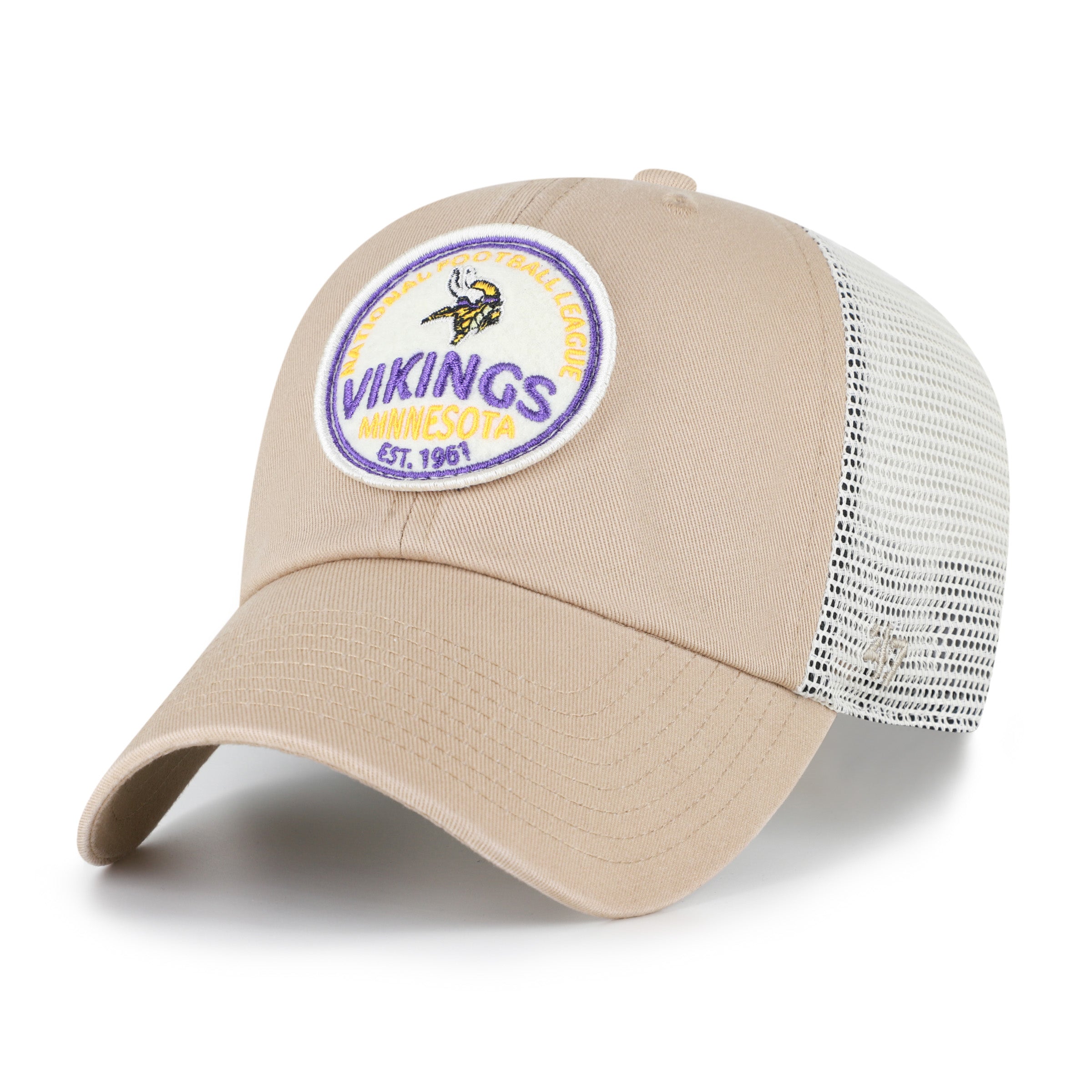 47-clean-up-minnesota-vikings-felton-cap-khaki-dad-hat image 1