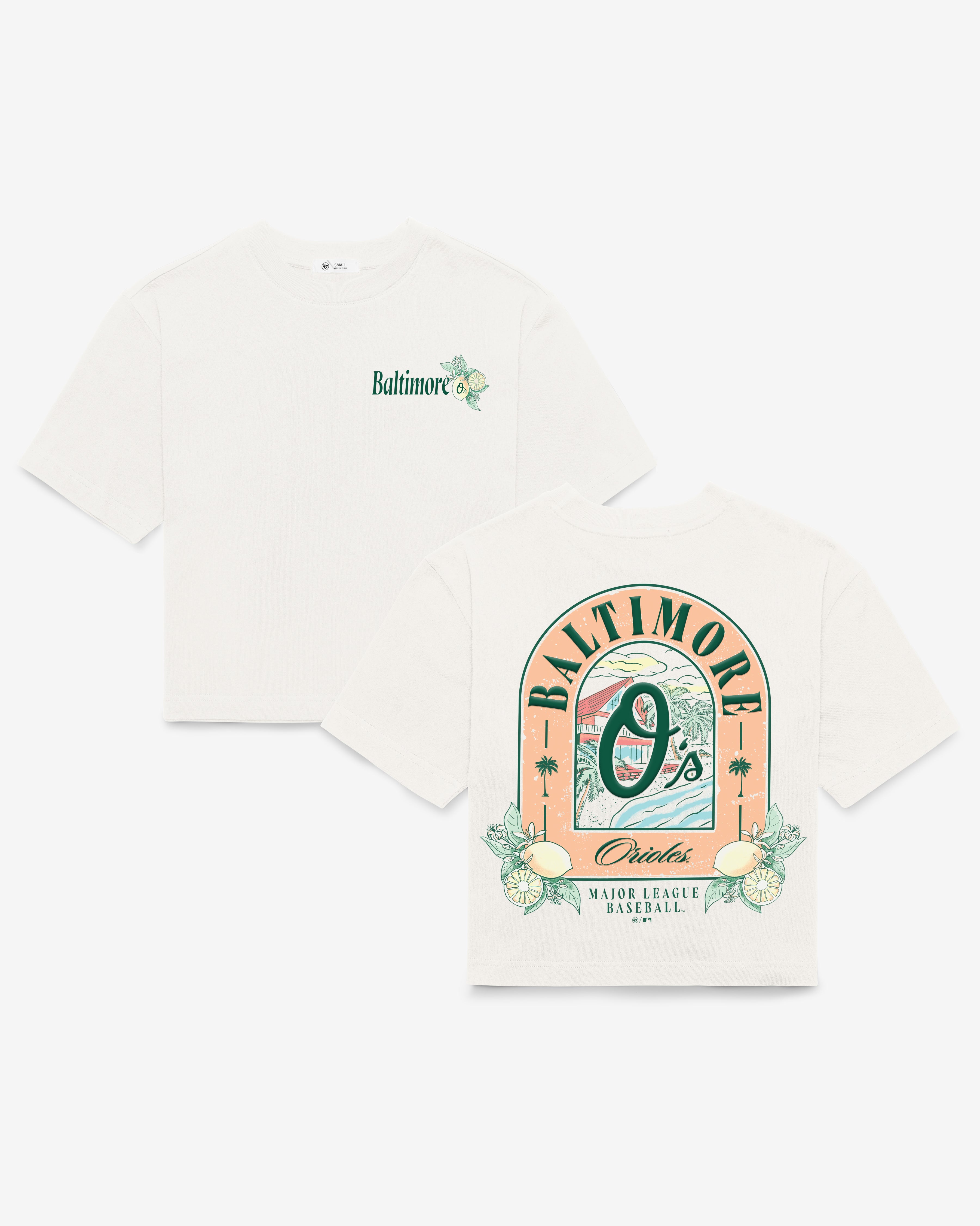 47-reed-city-baltimore-orioles-damen-t-shirt-sandstone-crop image 1