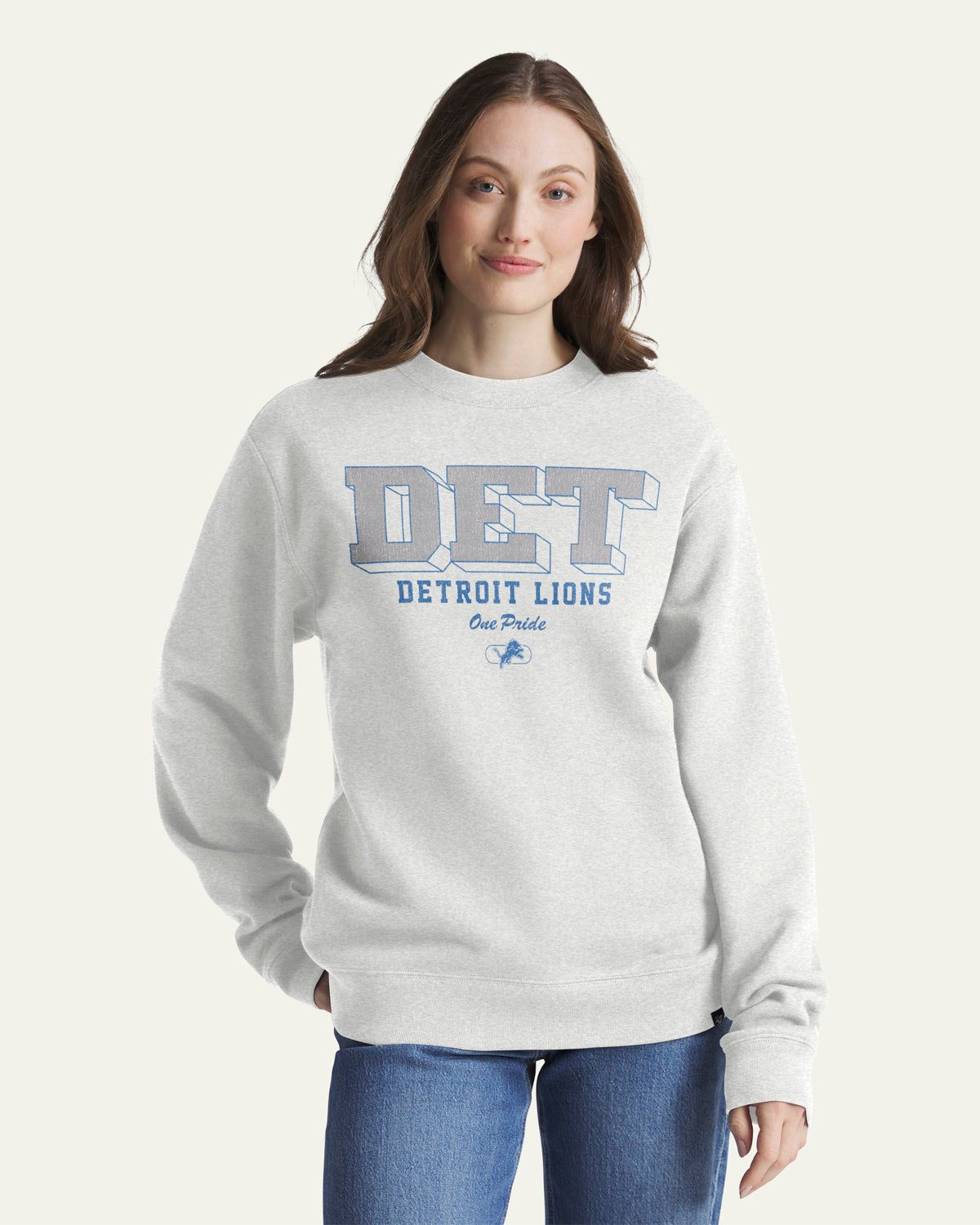 47-brand-headline-standing-tall-sweatshirt-detroit-lions-grau image 3