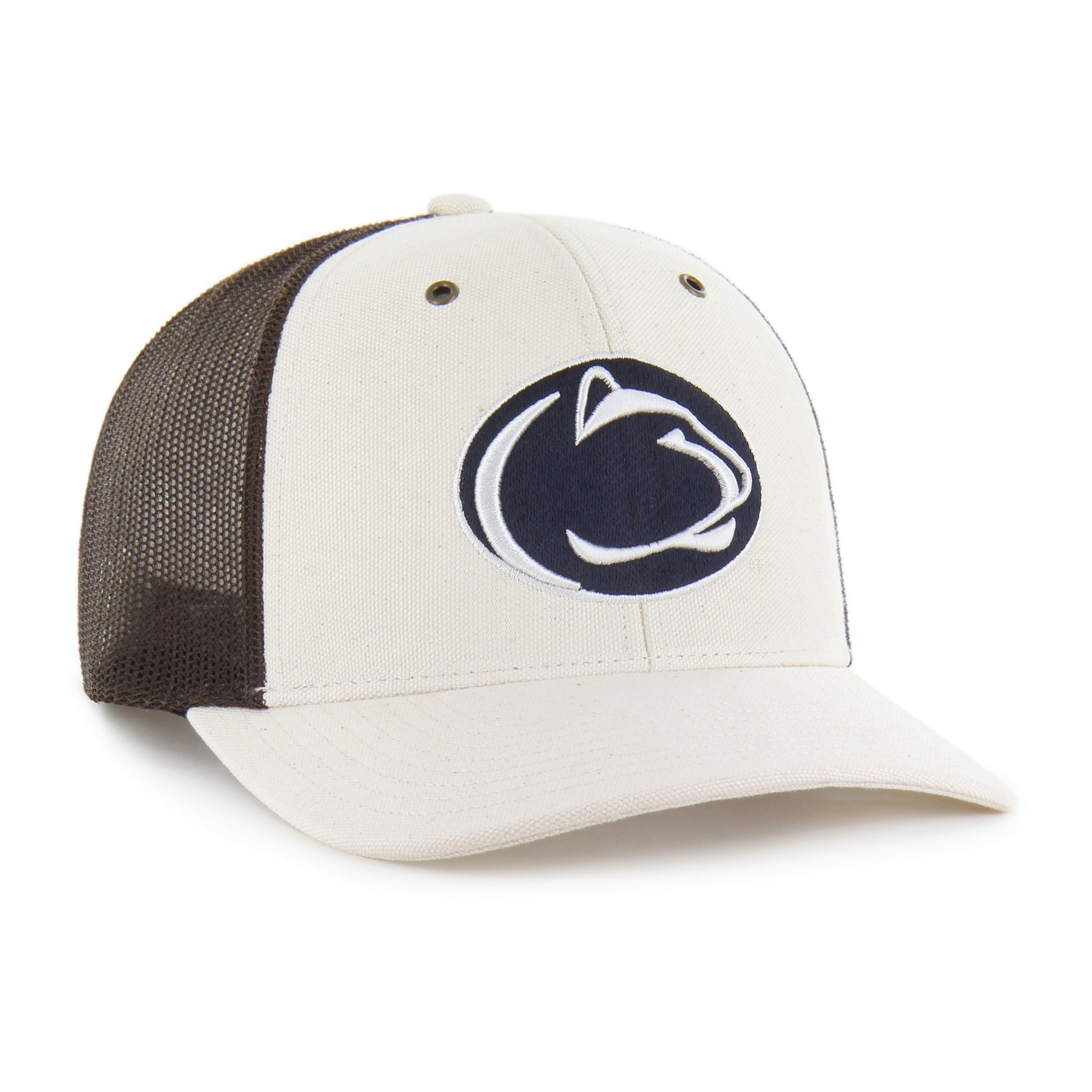 47-brand-penn-state-carhartt-undyed-trucker-cap-natural image 4