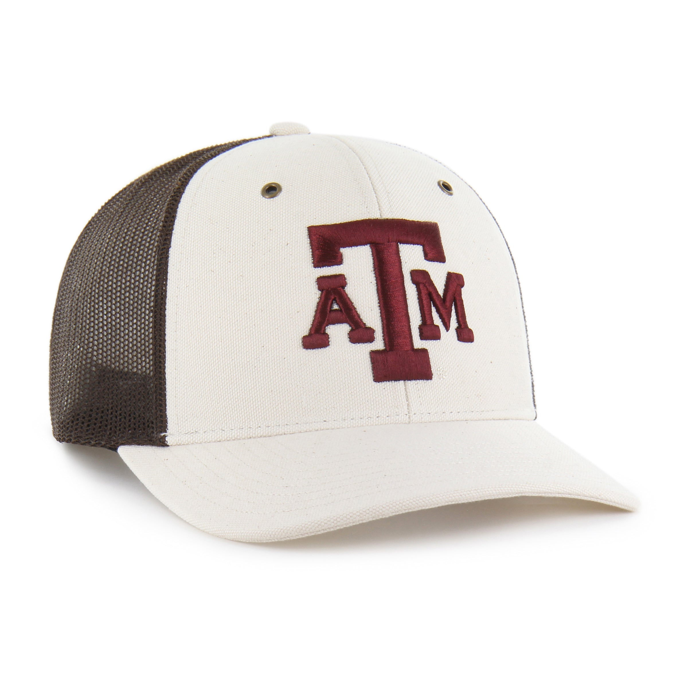 47-brand-texas-aggies-carhartt-trucker-cap-natural-snapback image 4
