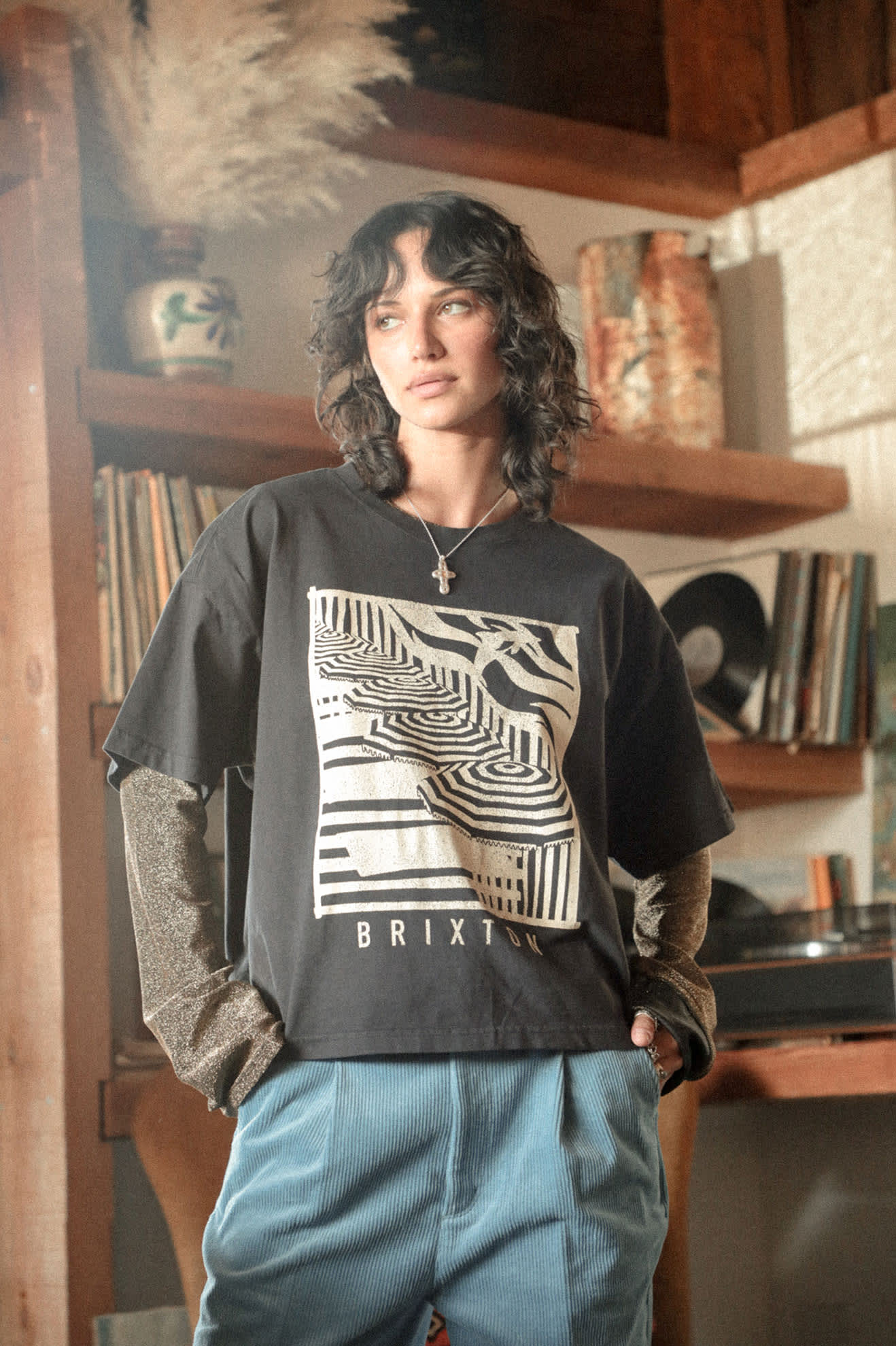 brixton-poolside-boxy-crew-t-shirt-washed-black image 6