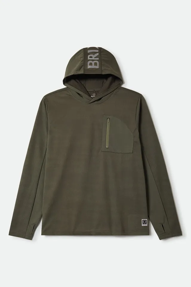 brixton-journey-sun-hoodie-olive-tiger-camo-upf image 1